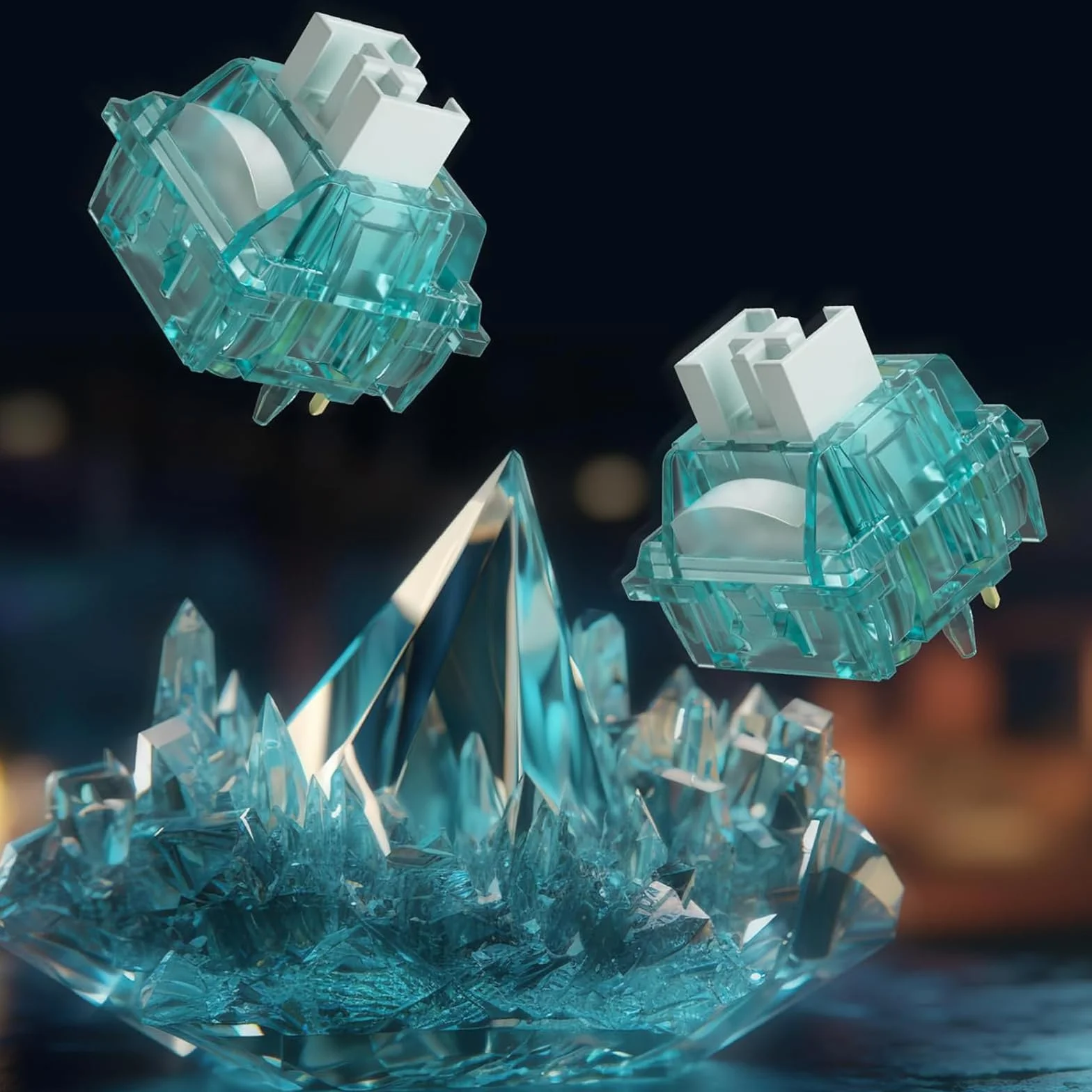 Akko Creamy Cyan przełącznik do klawiatury mechanicznej 5-pin 50 gf MX DIY