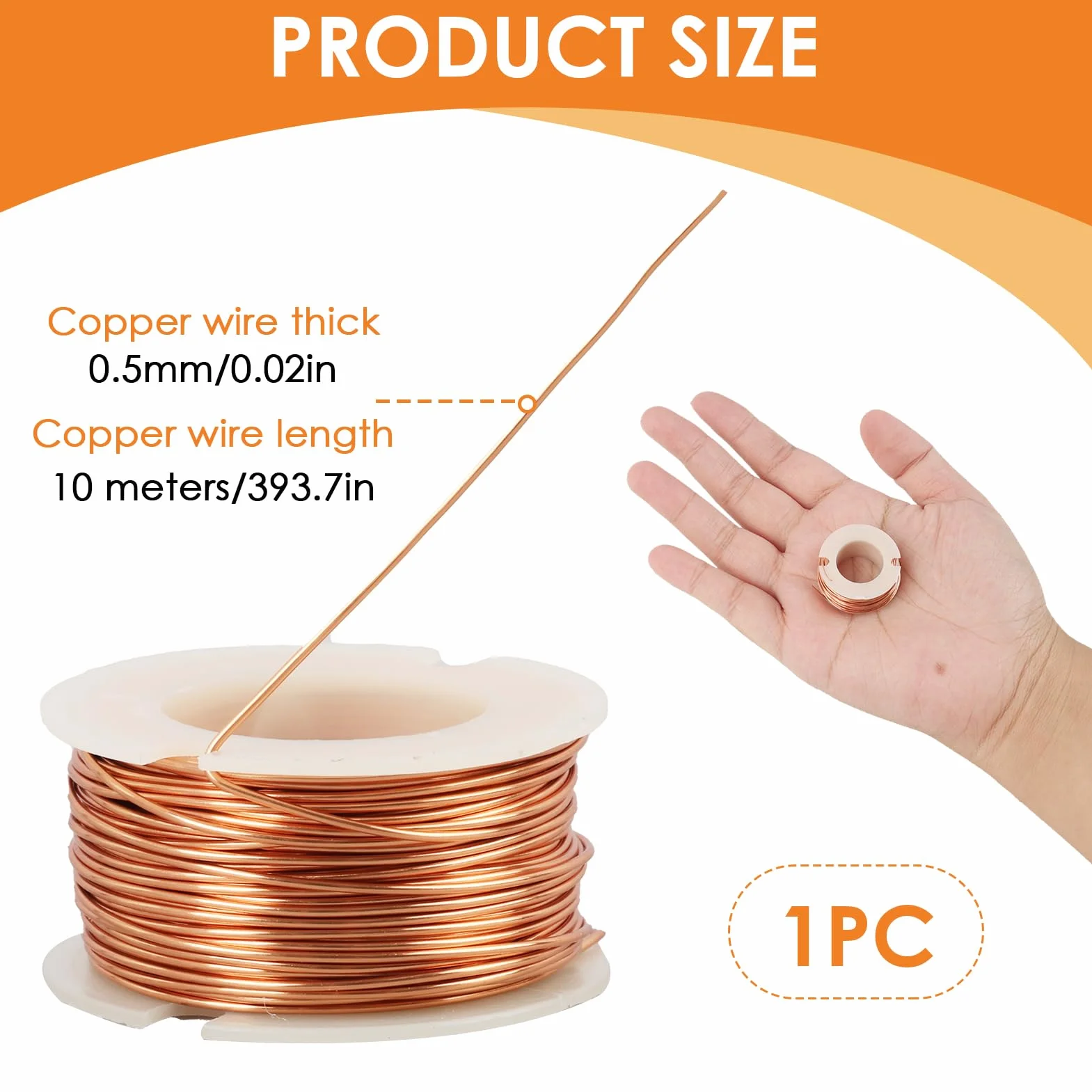 0,5 mm 10 m magnetyczny drut miedziany, drut miedziany, emaliowane druty miedziane, drut miedziany, o wysokiej przewodności, do uzwojenia transformatorów, silników i innych zastosowań elektrycznych (1