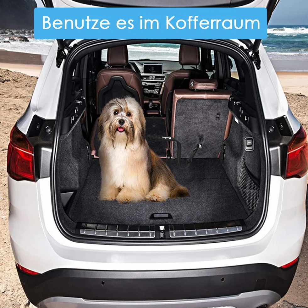 Slowton Pas bezpieczeństwa dla psów do samochodu, regulowany amortyzator pleców, elastyczny odblaskowy do ISOFIX i zatrzasków, z uniwersalną szeklą i zamknięciem obrotowym dla wszystkich ras psów i samochodów