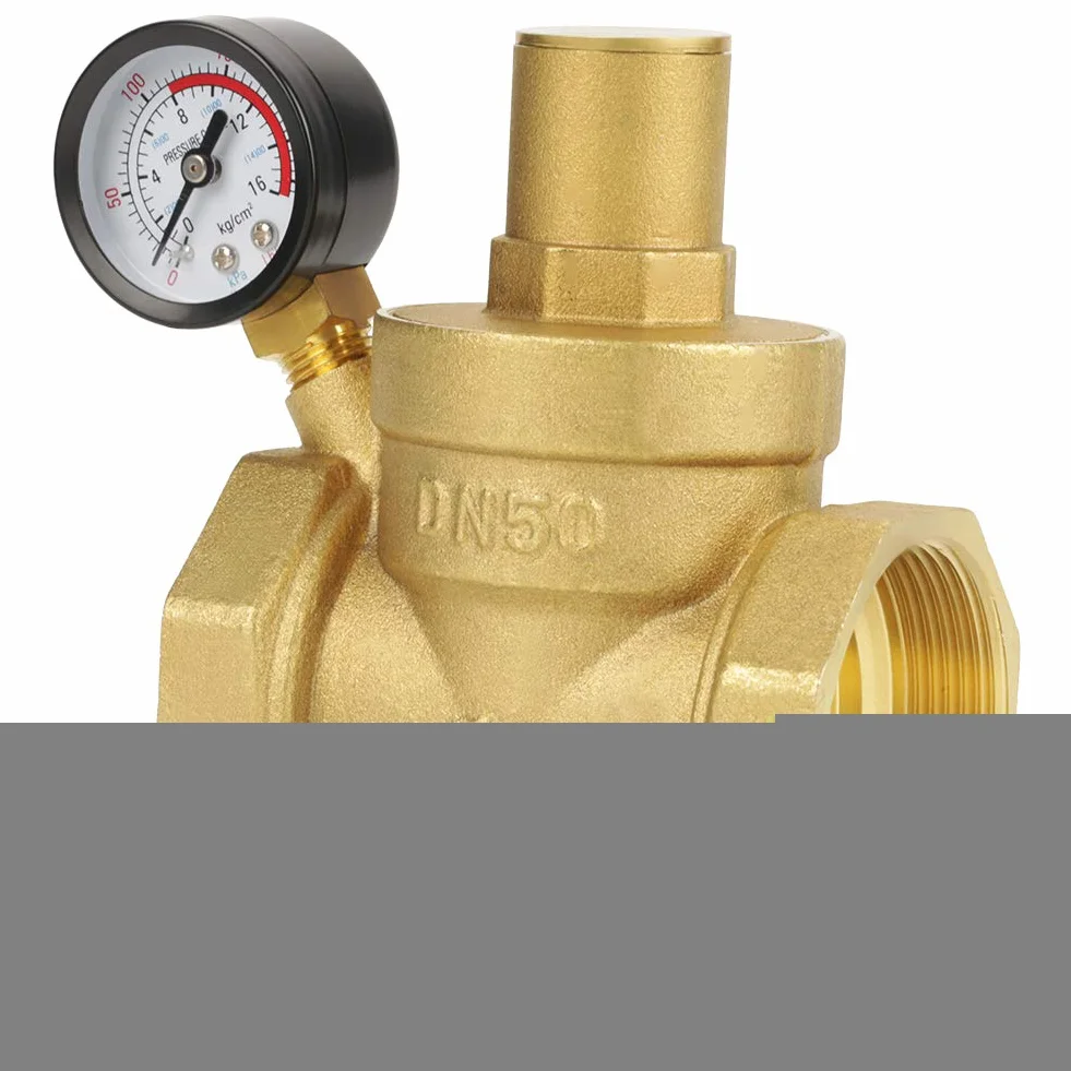 BSP DN50-Ventil, Messing Wasserdruckreduzierventil Manometer Eingangsdruck 1,6 MPa 0,05-0,8 MPa