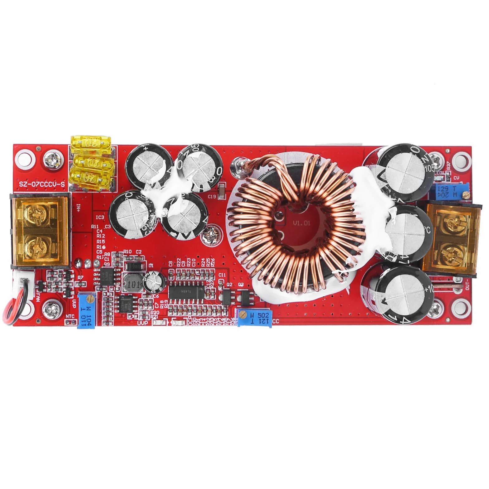 Konwerter DC Boost 1800W 40A Step Up 10-60V do 12-97V 1500W 30A Przetwornica Podwyższająca Napięcie Moduł Zasilający