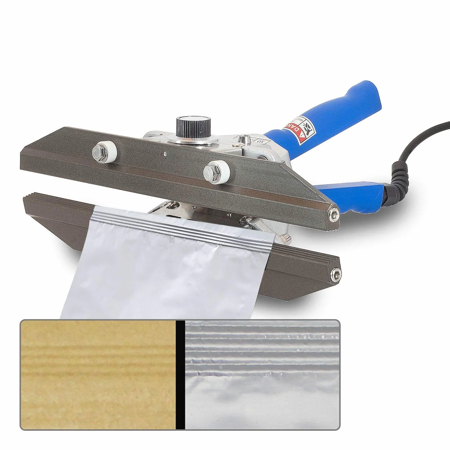 SUSEMSE Handheld Crimp zgrzewarka do zgrzewania, ręczna maszyna do zgrzewania worków FKR-300, do torebek mylarowych, torebek foliowych, worków z papieru typu kraftowego, 550 W, 300 mm, 0-300 ℃