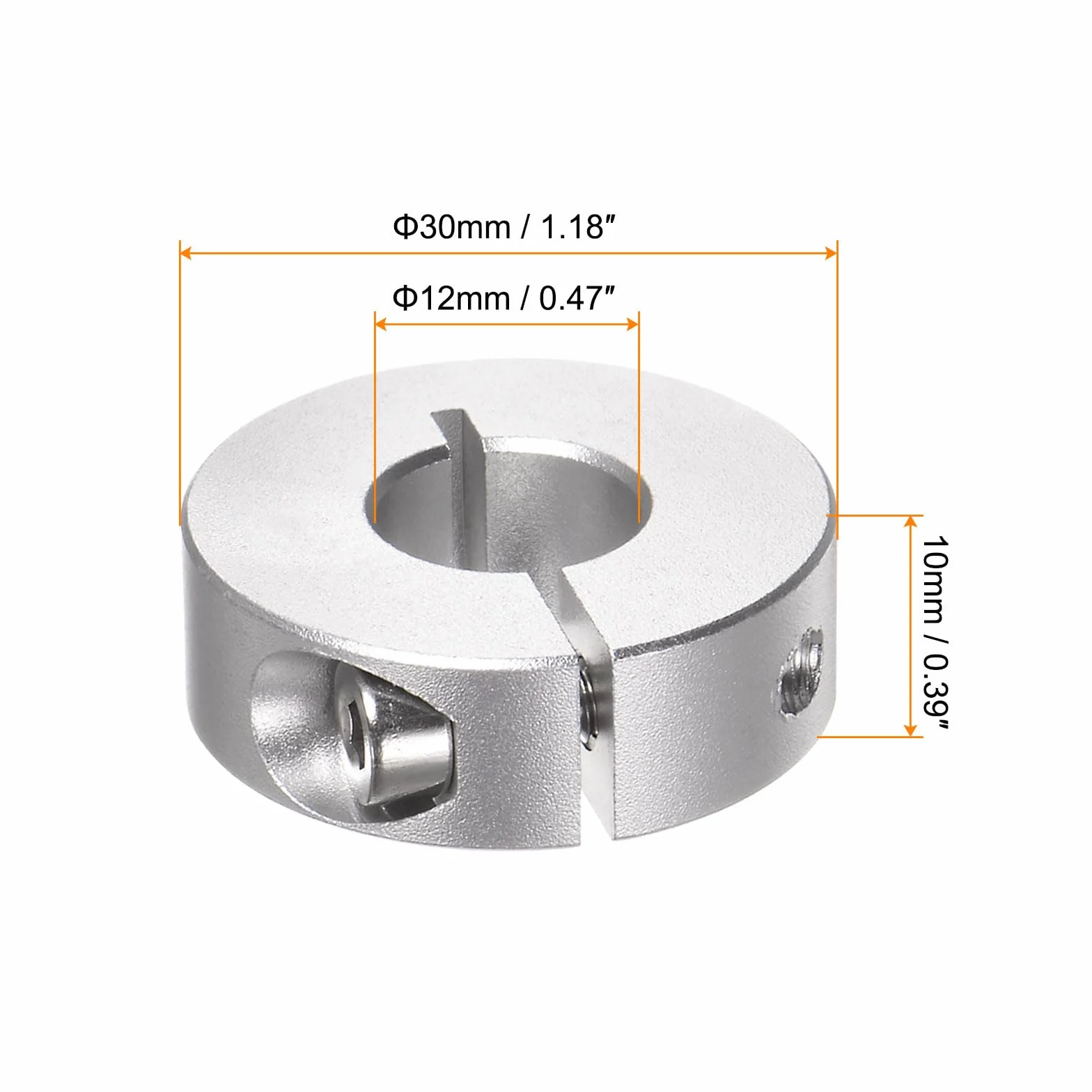 QUARKZMAN zestaw kołnierzy wału 12 mm ze stopu aluminium 30 mm pierścień zaciskowy