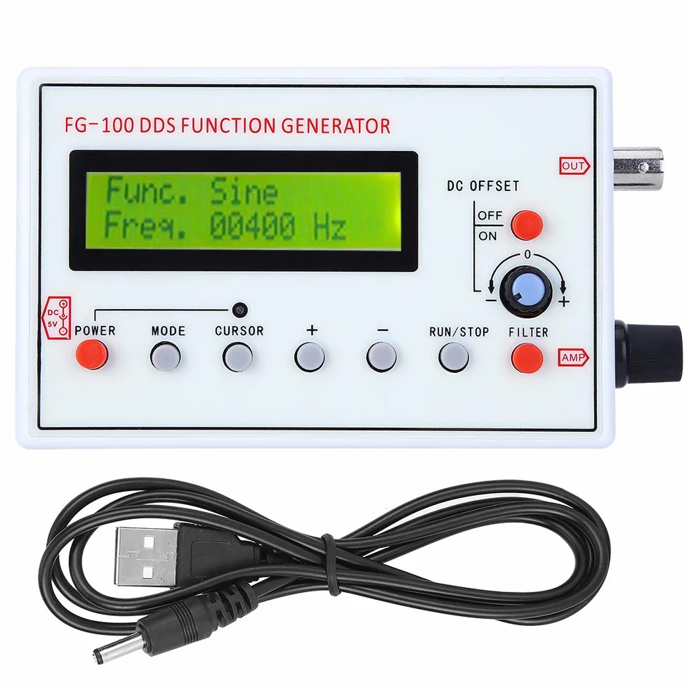 FG-100 Generator Funkcji DDS 1Hz-500kHz Źródło Sygnału