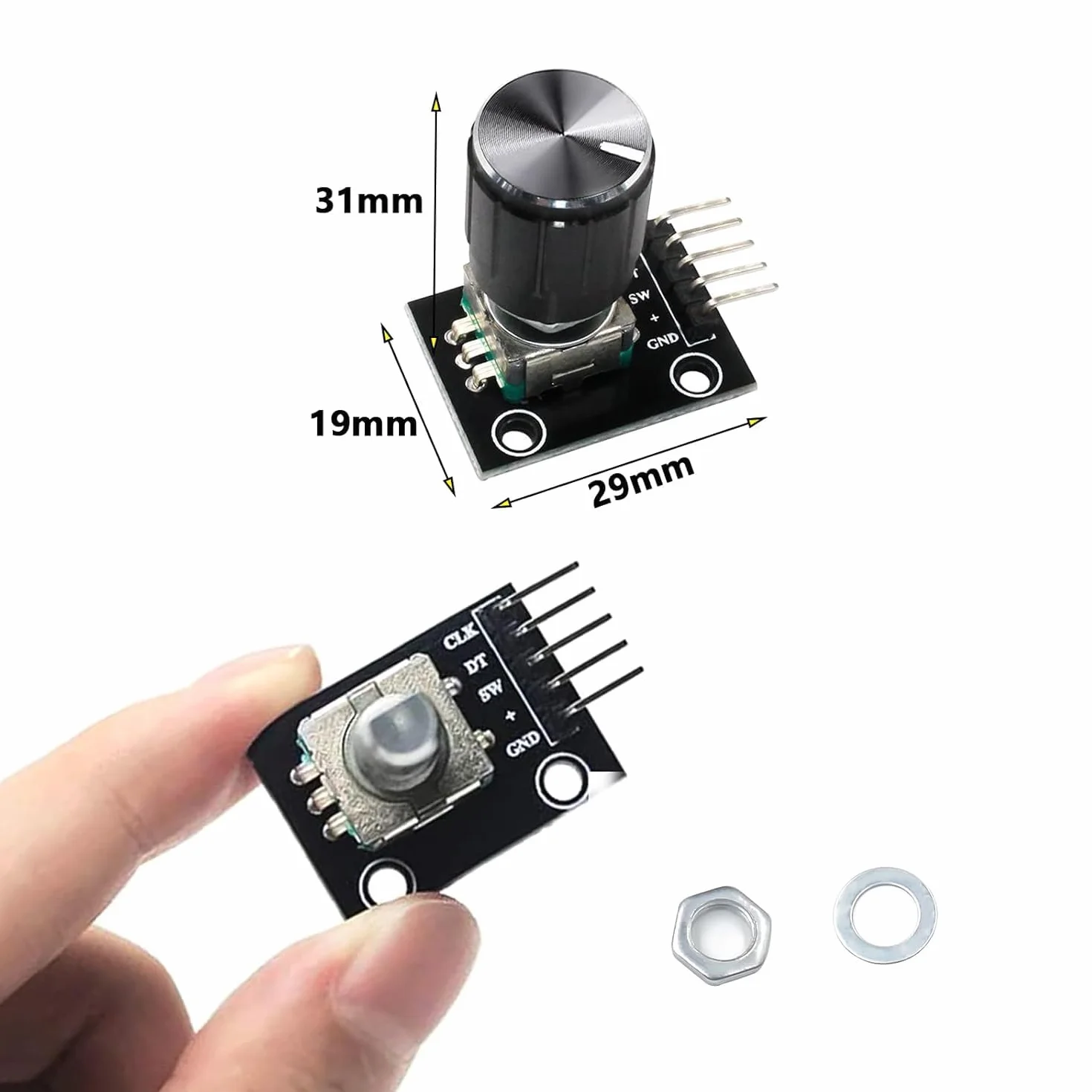 KY-040 Rotary Encoder moduł 360-stopniowy enkoder obrotowy do Arduino potencjometr cyfrowe wyjście impulsowe