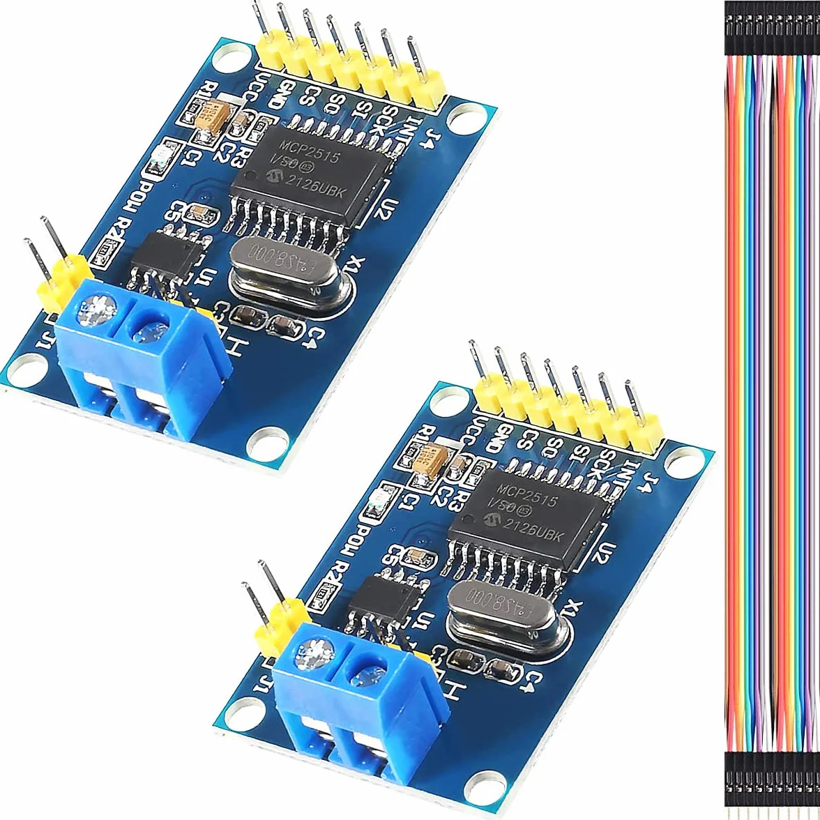 MCP2515 TJA1050 CAN Bus Moduł Odbiornika Kontrolera SPI 5V DC z Liniami Dupont do Arduino