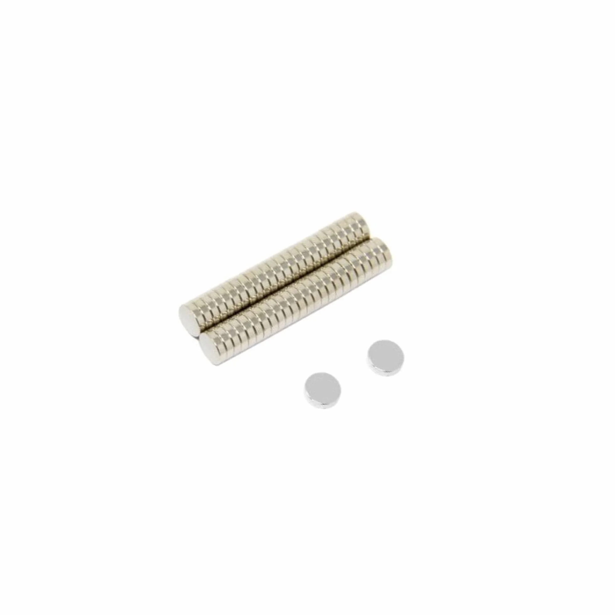 N42 magnes neodymowy do sztuki, rzemiosła, produkcji modeli – średnica 4 mm x grubość 1 mm – 0,25 kg ciągnięcia – opakowanie 50 sztuk