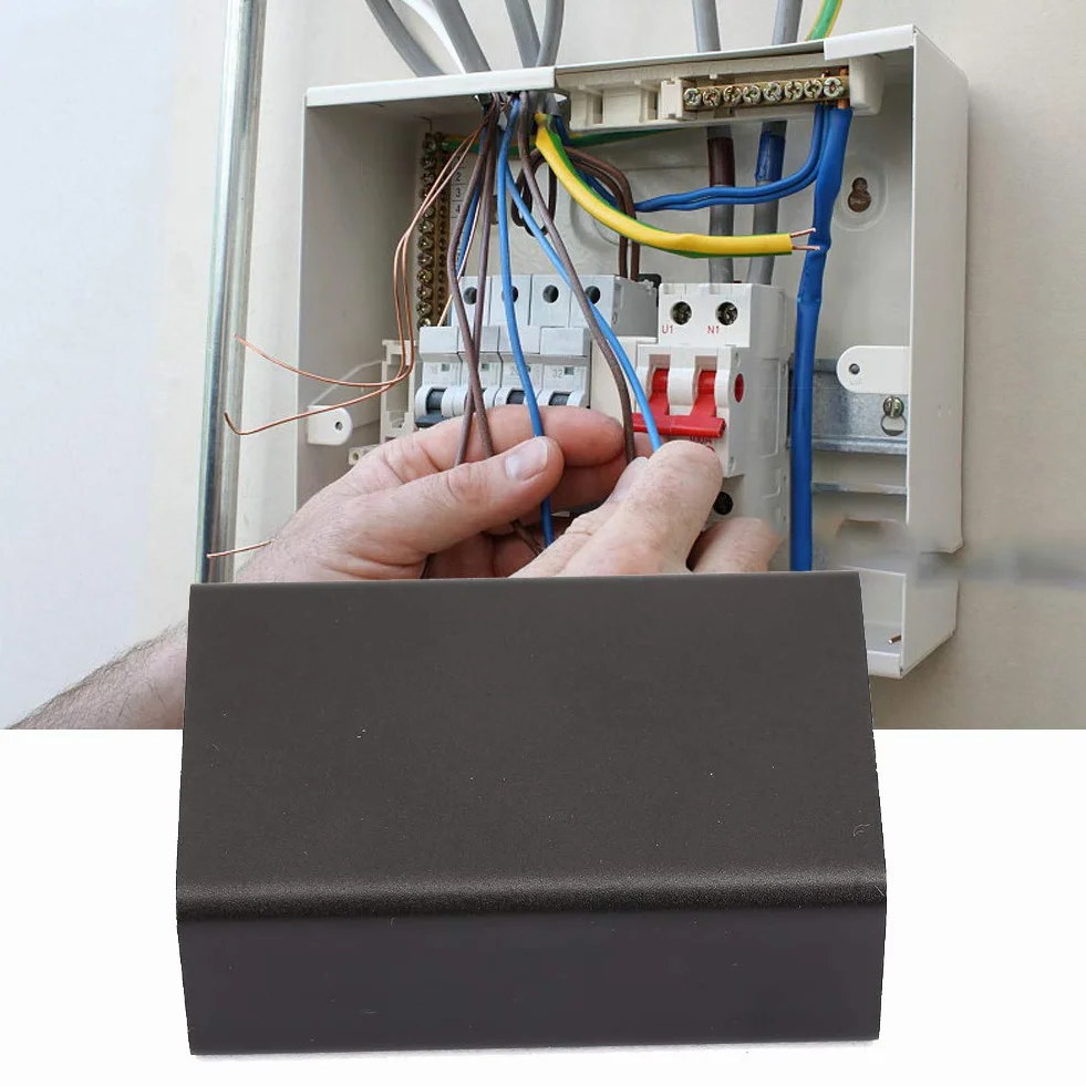 Aluminiowa obudowa matowa czarna do elektroniki - pudełko na instrumenty