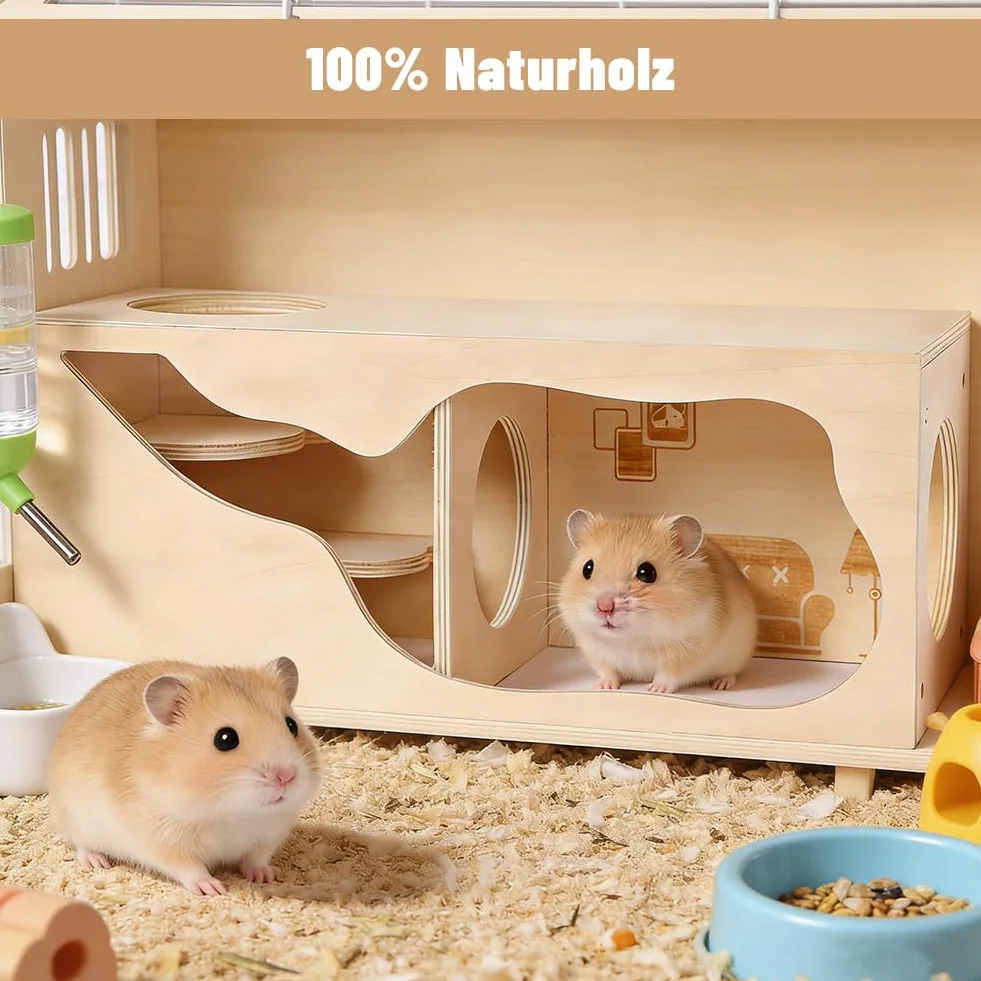 Schowek dla chomików, domek dla chomików, tunel chomika i labirynt chomików jako wielokomorowy - magnetyczny modułowy chomik akcesoria i zabawka dla chomików, chomików syryjskich i małych zwierząt