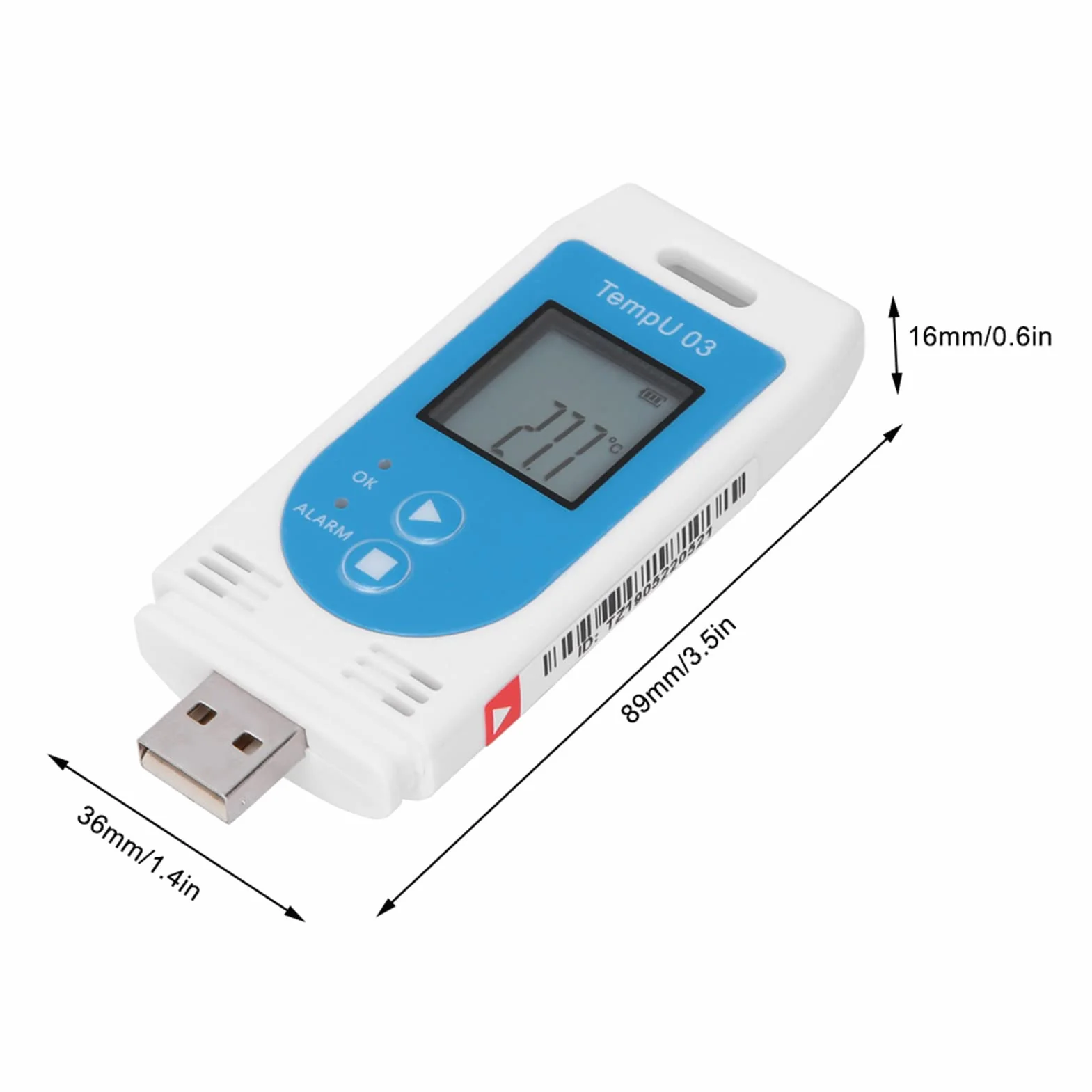 Rejestrator Danych Temperatury i Wilgotności USB LCD GSP do Magazynu Łańcucha Chłodniczego