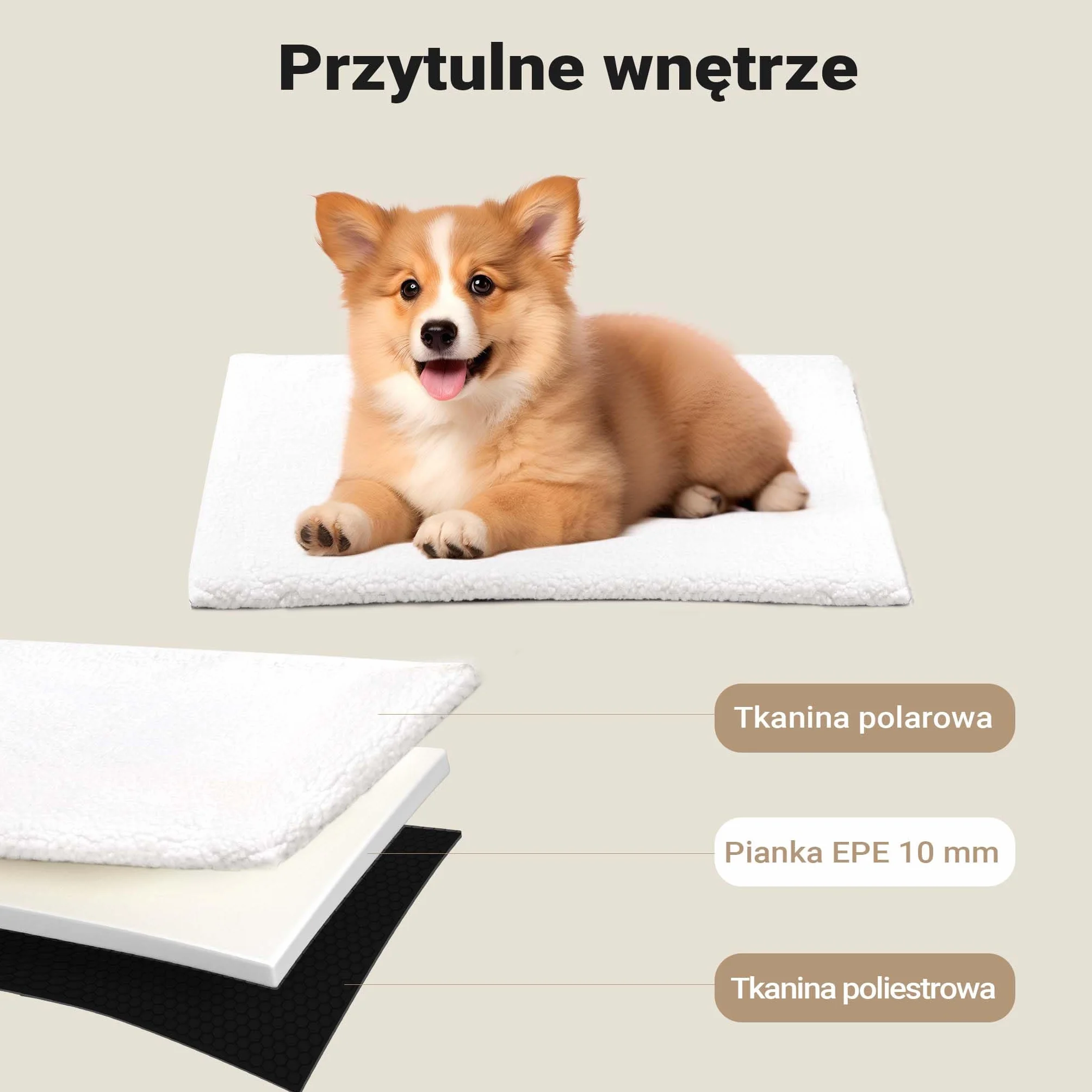 Wiltec Składany transporter dla psa i kota XL (94x66x74 cm), klatka transportowa z poduszką, lekka torba do samochodu dla zwierząt do max. 20 kg