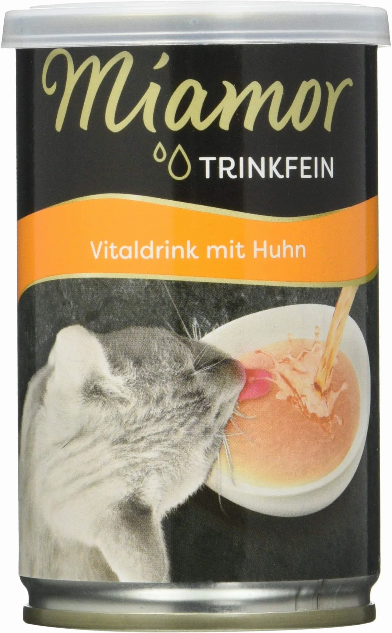 MIAMOR - Vitaldrink | Pyszny napój dla dorosłych kotów wspomagający wchłanianie płynów. Karma uzupełniająca w puszce do wspomagania funkcji nerek | kurczak 24 x 135 ml