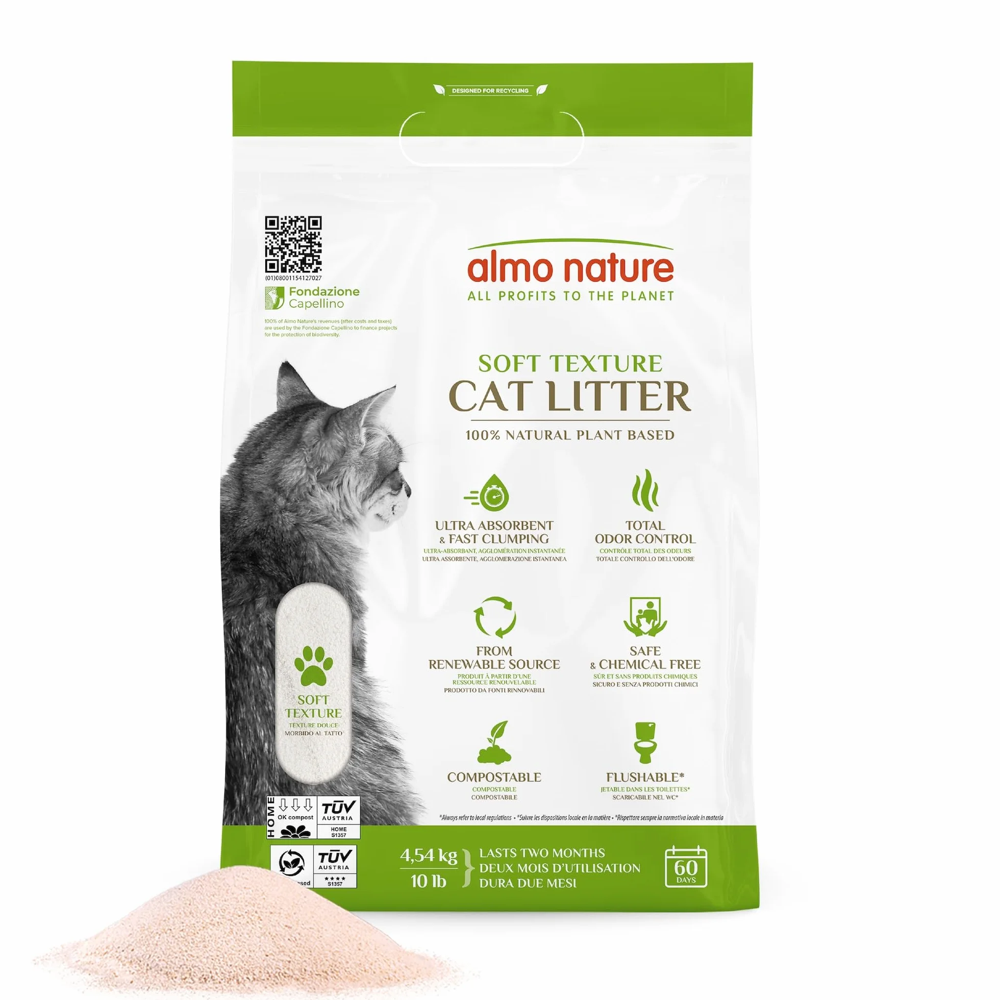 Almo Nature Natural Żwirek dla Kota, 4.54 kg
