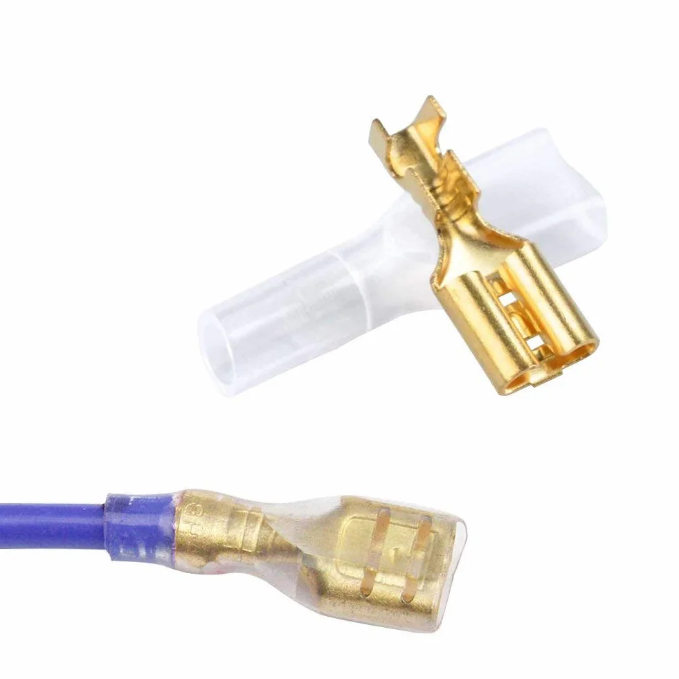 Zestaw 720 sztuk płaskich tulejek wtykowych, 2,8 mm, 4,8 mm, 6,3 mm, męskie, żeńskie, wtyki kablowe, płaskie wtyki, końcówki kablowe, końcówki kablowe, z tuleją izolacyjną