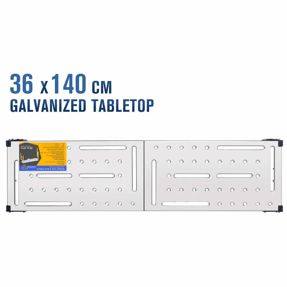 Stalowa platforma robocza stół spawalniczy ocynkowany blat 36x140 cm nośność 500 kg regulowana wysokość