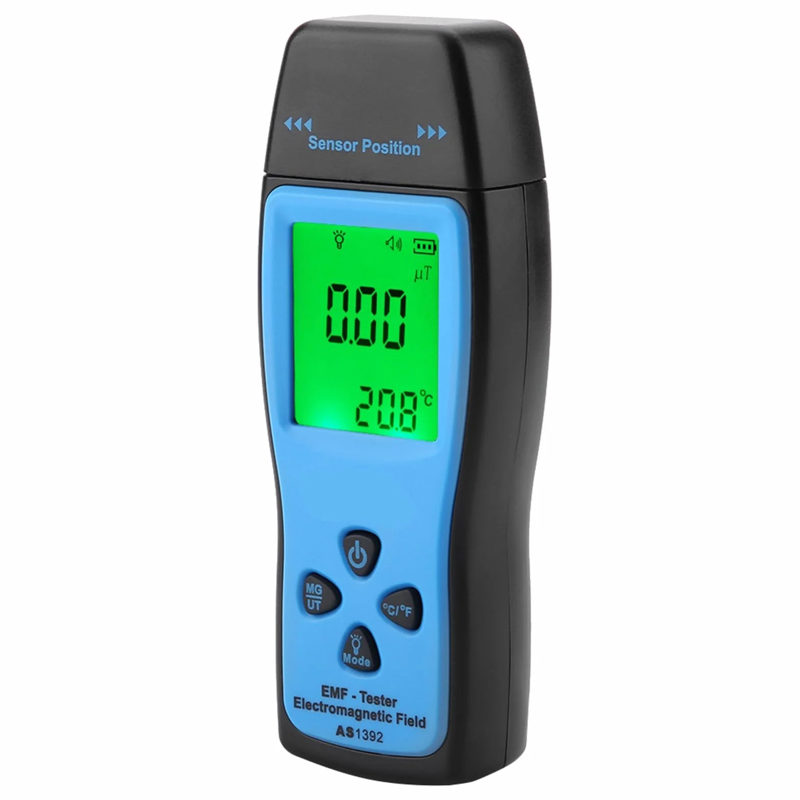 SMART SENSOR AS1392 cyfrowy radiometr elektromagnetyczny mini wyświetlacz LCD tester EMF podwójny test synchroniczny, jednoosiowy czujnik