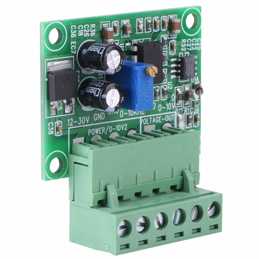 0-10KHz do 0-10V moduł konwertera częstotliwości na napięcie F/V płytka cyfrowo-analogowa do przełączania PLC i przetwornicy częstotliwości
