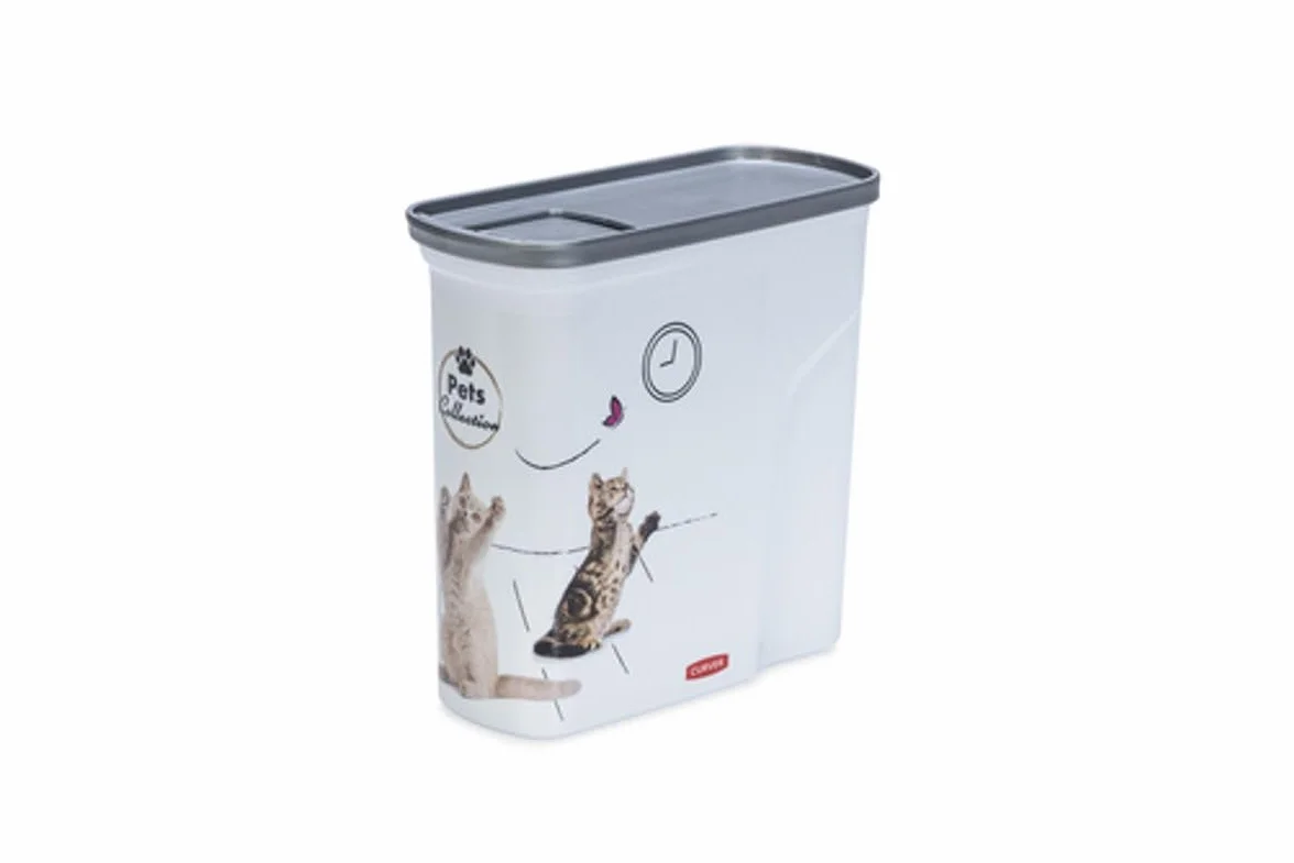 Curver PetLife pojemnik na karmę dla kotów, 2 kg, pojemnik na karmę dla zwierząt, 20,5 x 8,6 x 19,40 cm