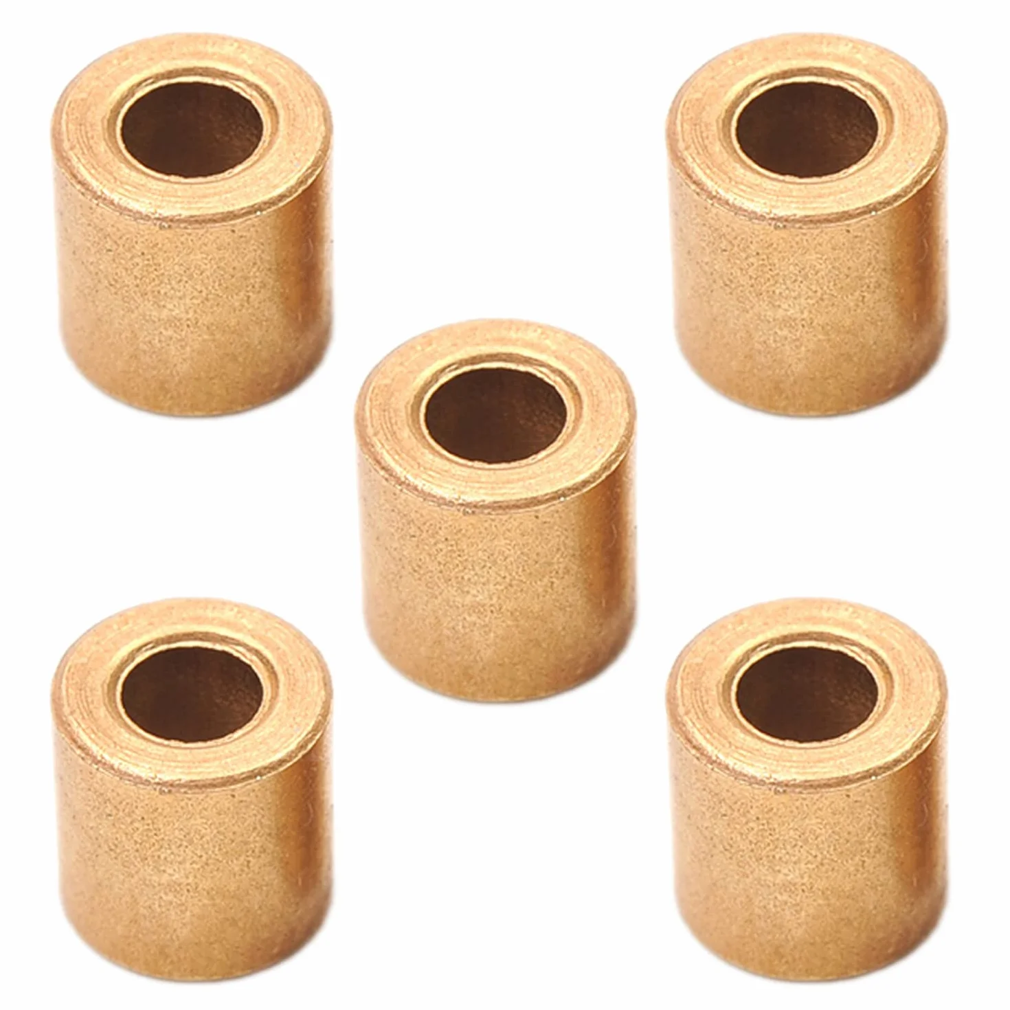 Othmro Tuleje tuleje łożyska samosmarujące w proszku metalurgiczna cyna brąz 4 mm otwór x 8 mm średnica zewnętrzna x 8 mm długość 10 szt