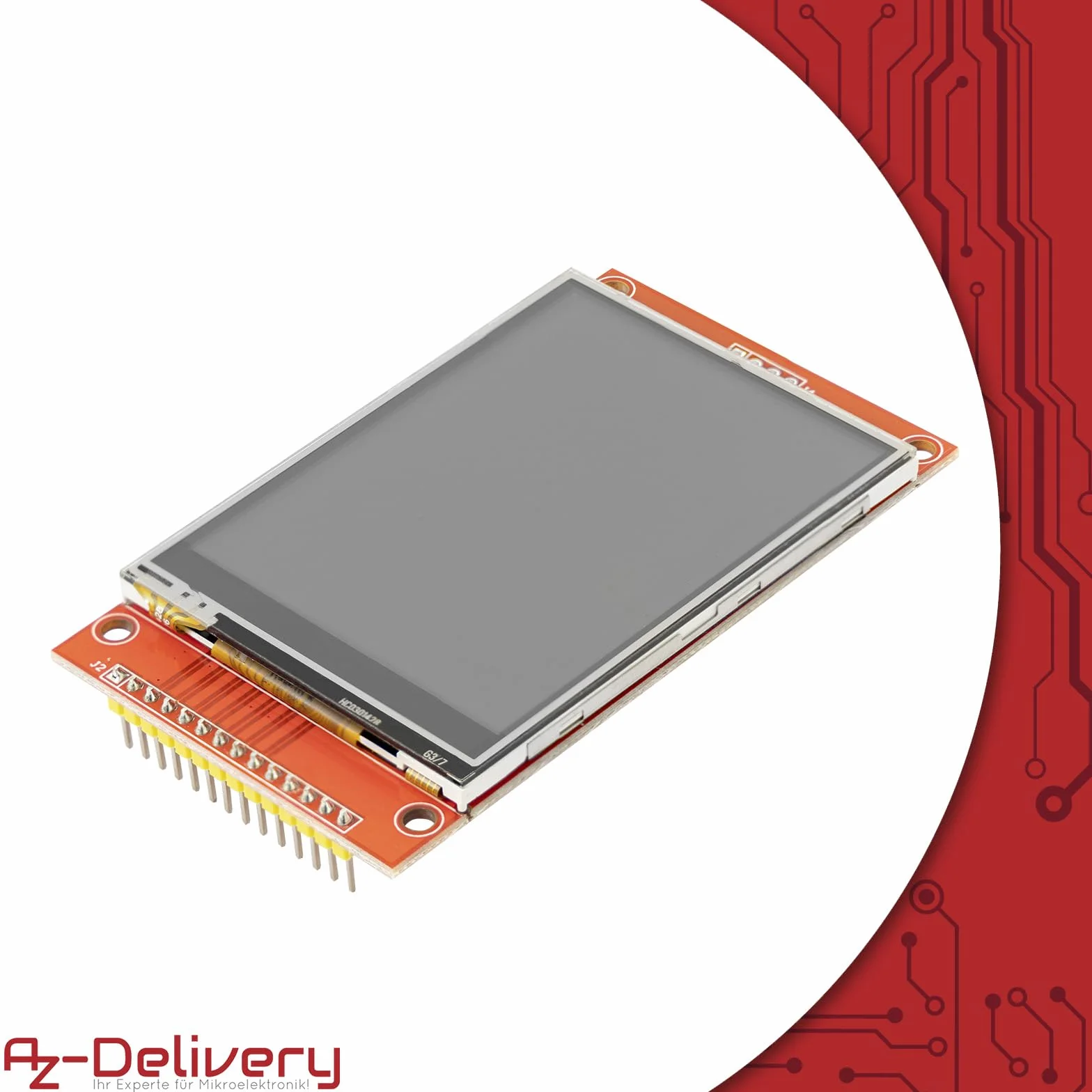 AZDelivery Wyświetlacz dotykowy LCD TFT 2,8 cala – kompatybilny z Arduino i Raspberry Pi – rozdzielczość 320 x 240, sterownik ILI9341, interfejs SPI