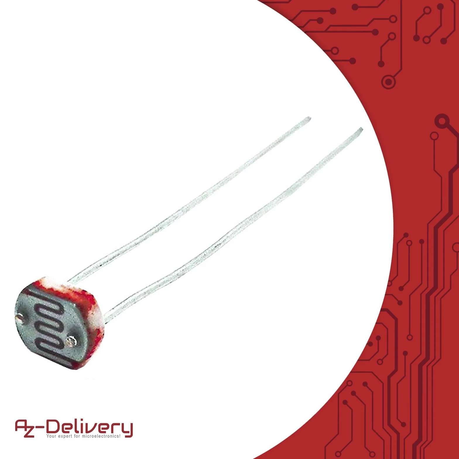 AZDelivery LDR5528 GL5528 Fotorezystor 5mm 150V Zestaw 10szt kompatybilny z Arduino