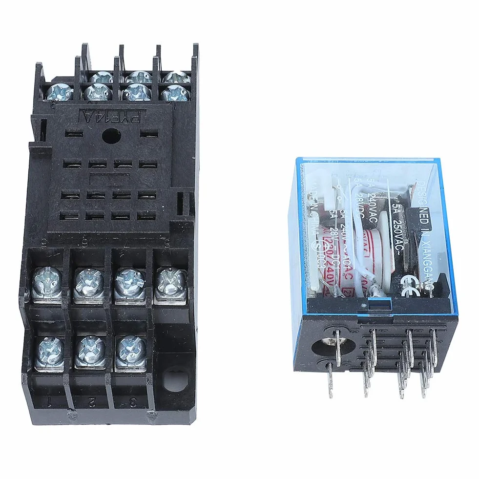 Przemysłowy przekaźnik mocy 14-pinowy DIN DC12V 24V AC110V 220V