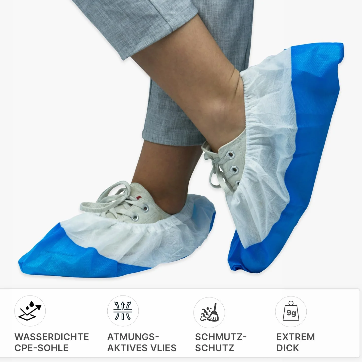 ARNOMED® Ochraniacze na buty wielorazowe wodoodporne CPE PP 50 sztuk