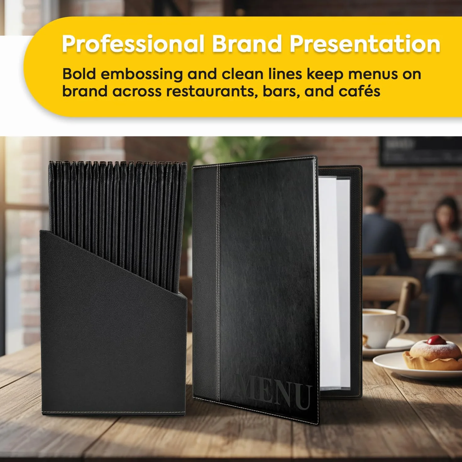 Menu Restauracyjne Securit Trendy Range Czarny 20 kart A4