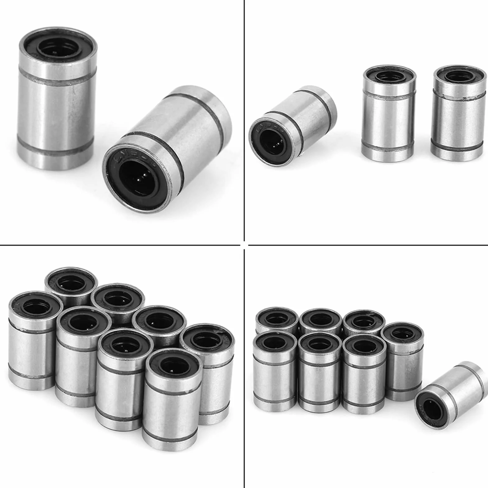 8 szt. LM6UU łożysko kulkowe liniowe łożysko kulkowe łożyska stalowe łożyska miniaturowe 6 mm małe łożysko do drukarki 3D części CNC
