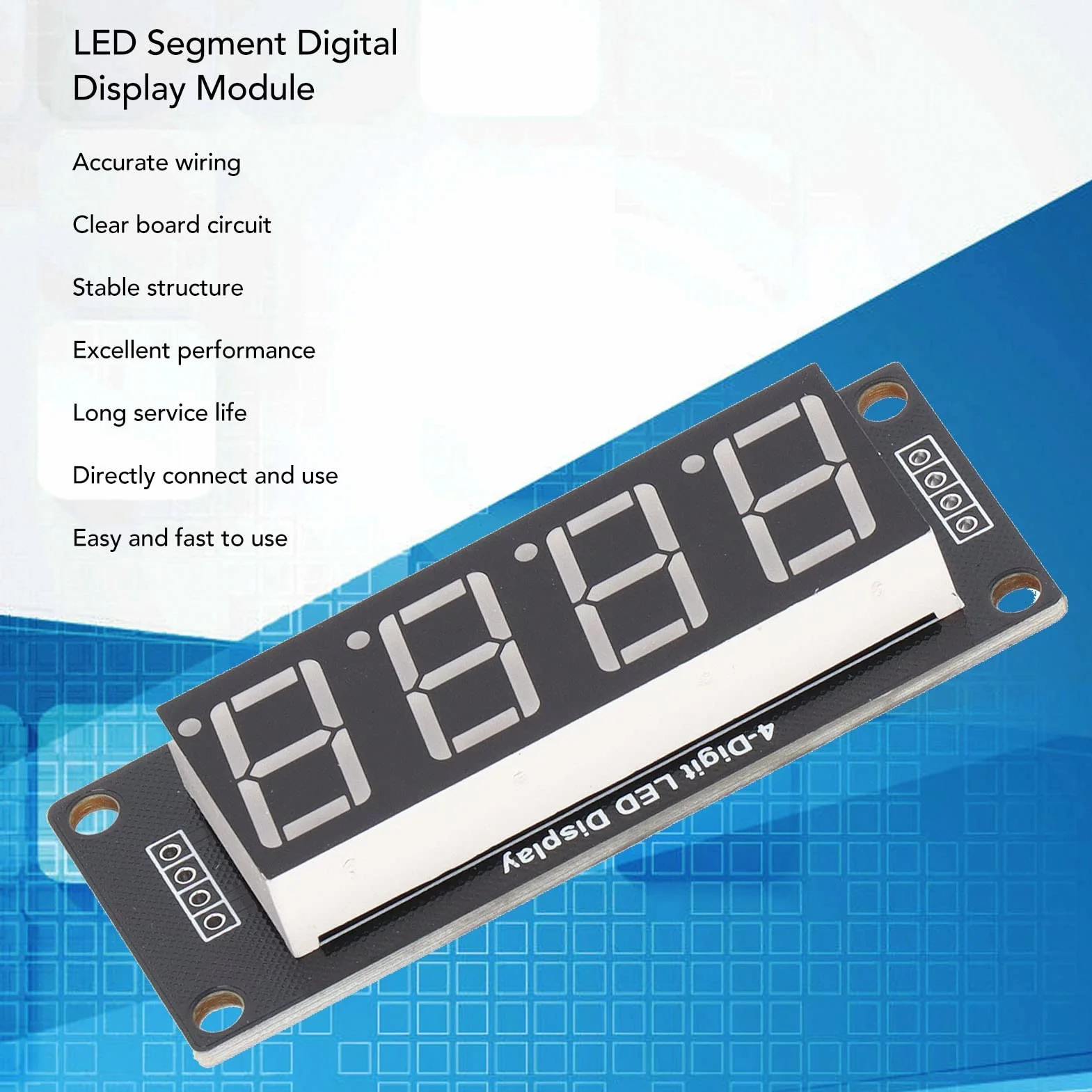 Moduł Wyświetlacza Segmentowego LED TM1637 4-cyfrowy 0,56in Zestaw Czerwony
