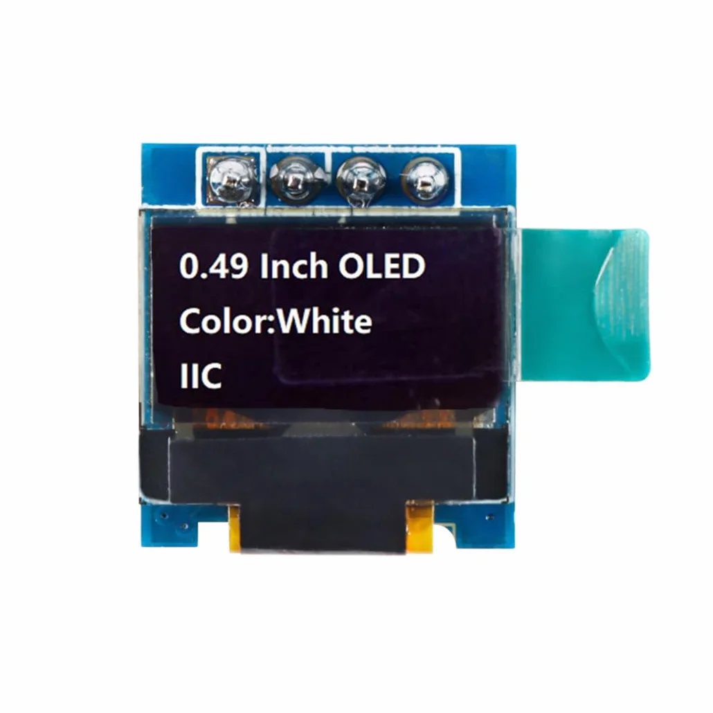Hailege 2 szt. 0,49 "64x32 Wyświetlacz LCD OLED 0,49 cala IIC I2C OLED LCD Moduł ekranu 64 x 32 4 piny biały