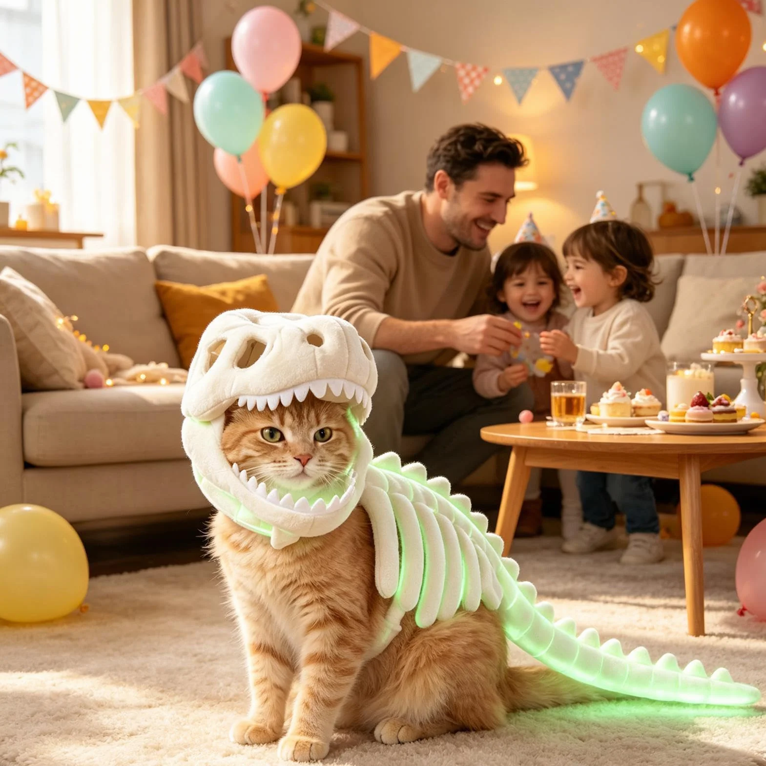 Kostium Dinozaura Szkielet Dla Kotów Stroje Halloween Z Kapturem Dla | Halloweenowy Kostium Szkieletu Dinozaura Szczeniaka Do Domu Mieszkania Sypialni Spotkań Przyjaciół