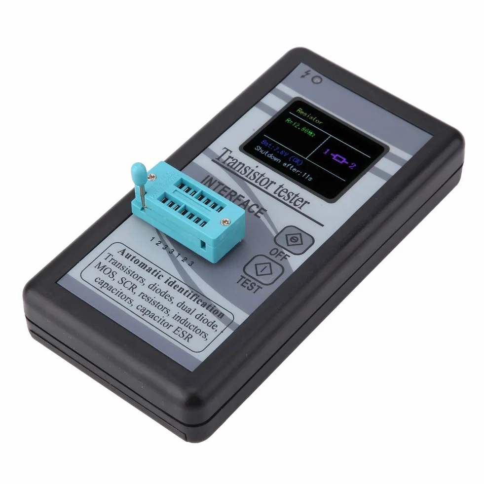 Tester tranzystorów, tester kondensatorów tranzystorów LCD z wyświetlaczem cyfrowym, do triod, FET, diod, rezystorów, kondensatorów itp.