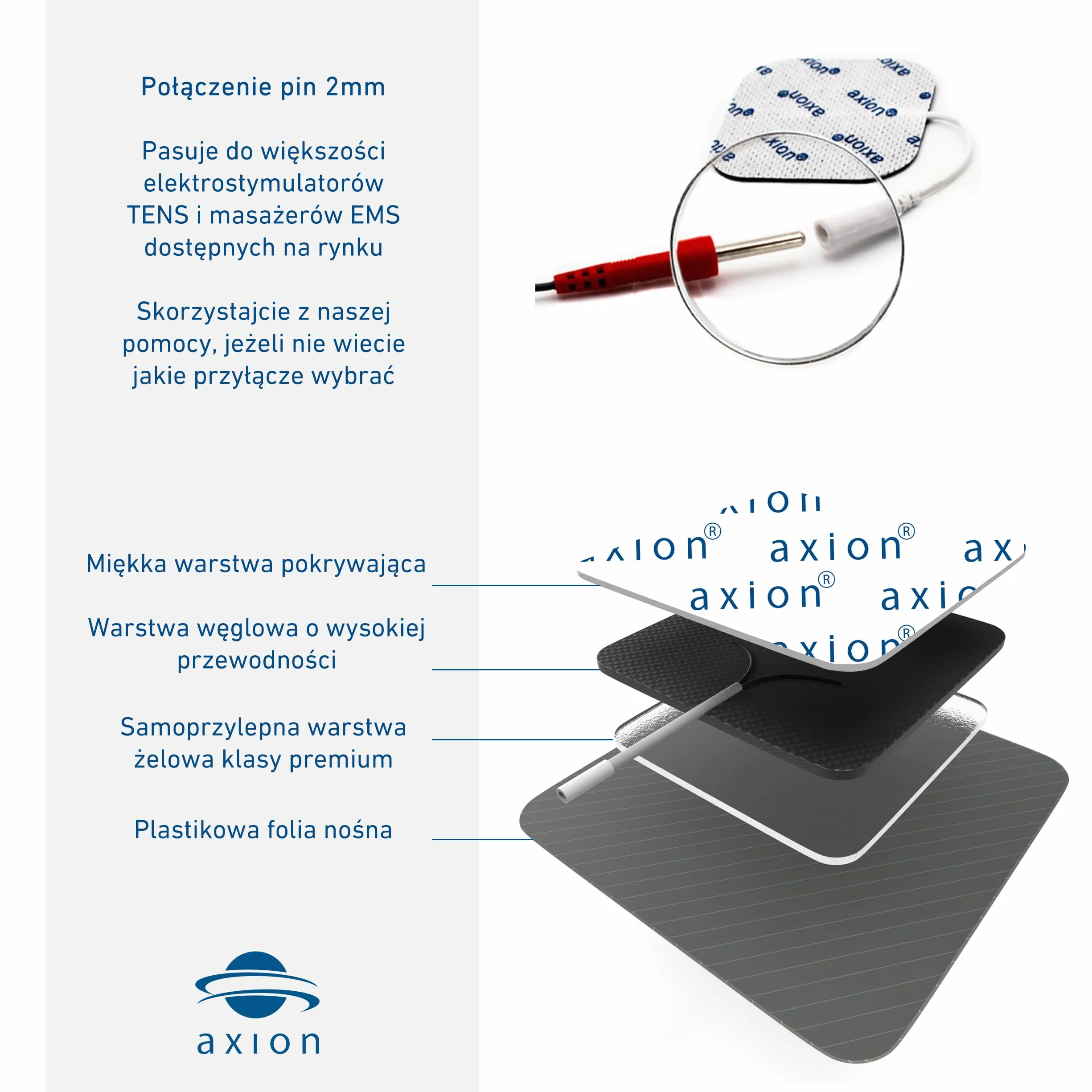 2 duże elektrody żelowe 18x11cm do elektrostymulatora- stymulacja EMS nóg i masaż na cellulit