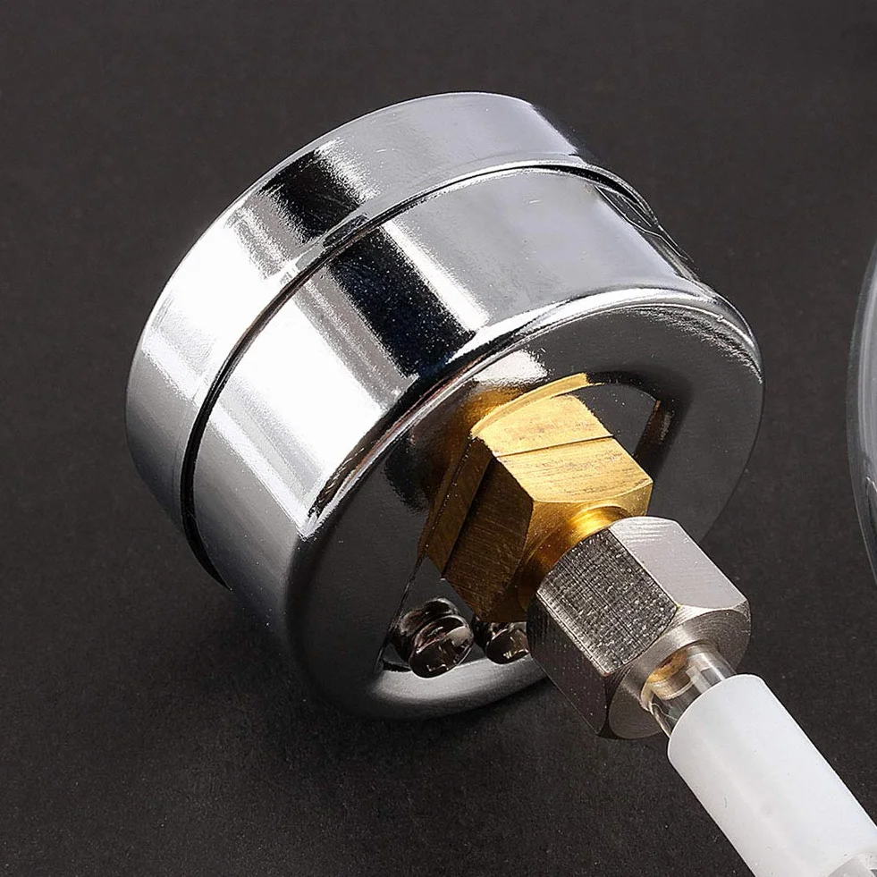 Zestaw do Akwarium CO2, Zestaw do Generatora CO2 z Manometrem, DIY Akwarium Obsadzone Zbiornikiem System CO2 Pro Tube Manometr Zestaw Zakrętek do Butelek