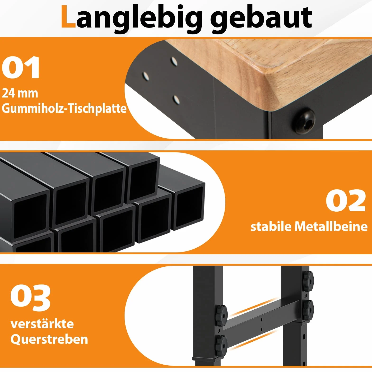 COSTWAY Regulowany stół warsztatowy na kółkach, stół roboczy z drewna gumowego z 2 płytkami perforowanymi i metalową ramą, udźwig 1100 kg, stół warsztatowy, stół narzędziowy o powierzchni roboczej 122