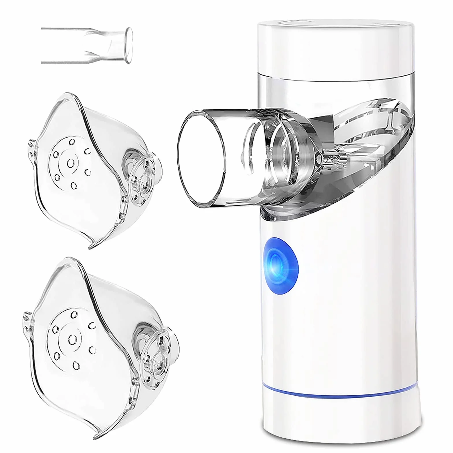 Nebulizator inhalator cichy przenośny akumulator aerozol USB dla dorosłych i dzieci z ustnikiem