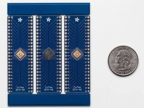 Adafruit SMT Breakout PCB dla 48-QFN lub 48-TQFP - 3-pak