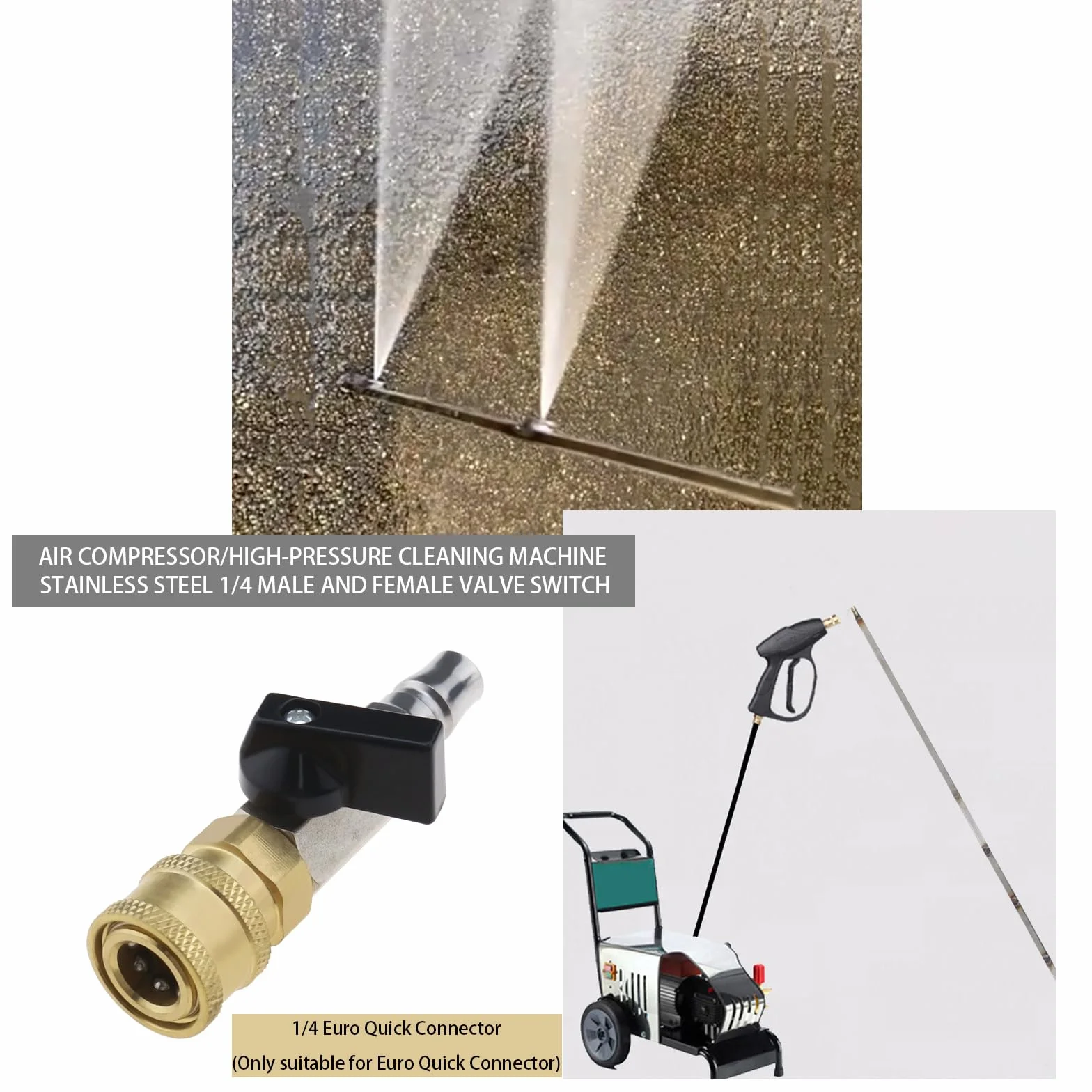 OTOTEC Szybkozłączka do sprężonego powietrza pneumatyczny zawór kulowy zawór dozujący zawór odcinający 1/4 cala z wtyczką nyplem 1/4 cala szybkozłącze w stylu europejskim