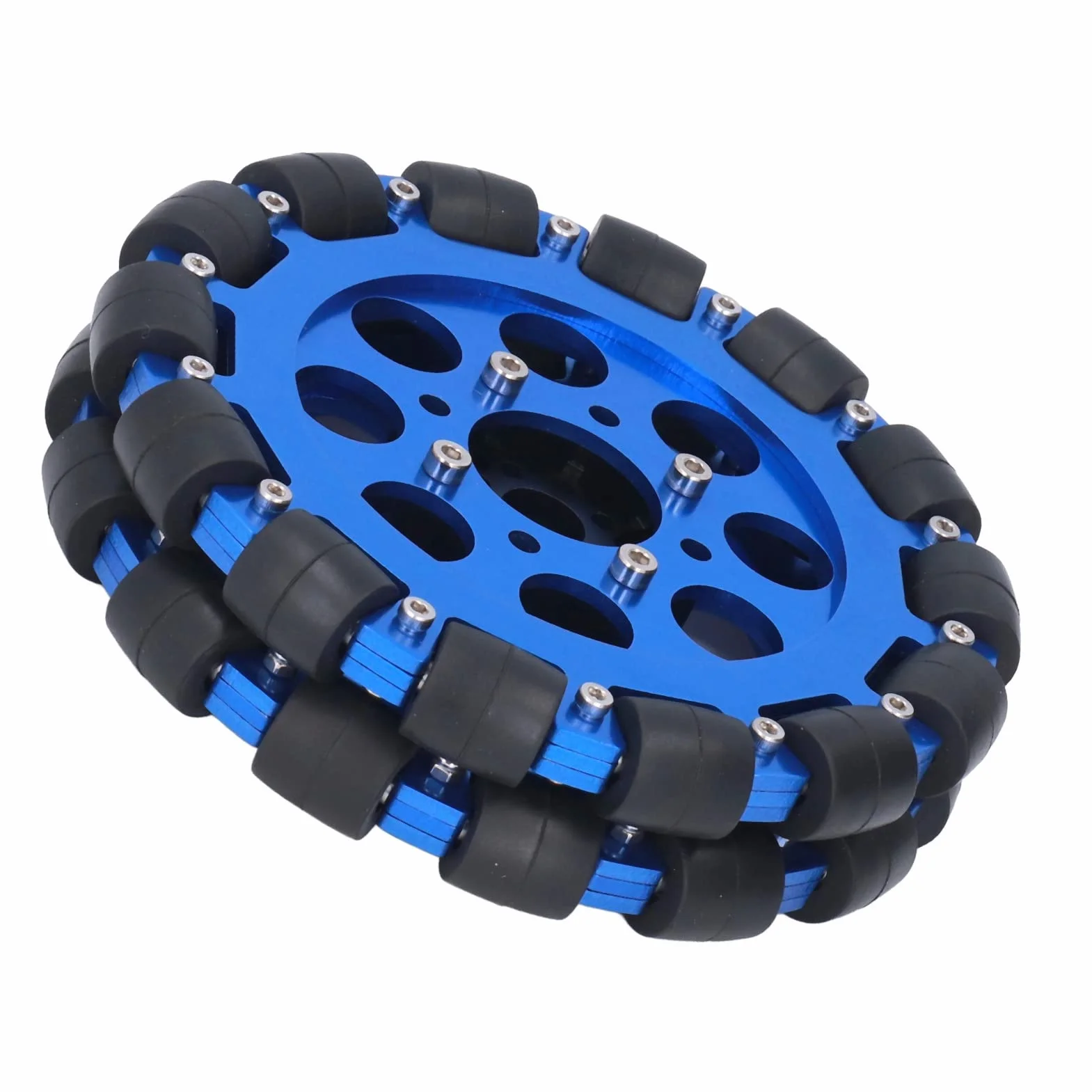 127 Mm, Metal, Napęd Dookólny, Koło Dookólne 6 Cali, Stop Aluminium, Akcesoria do Części Robotów Przemysłowych, do Ruchu Robotycznego ((zestaw dwukołowy) UM5604-0014-0152)