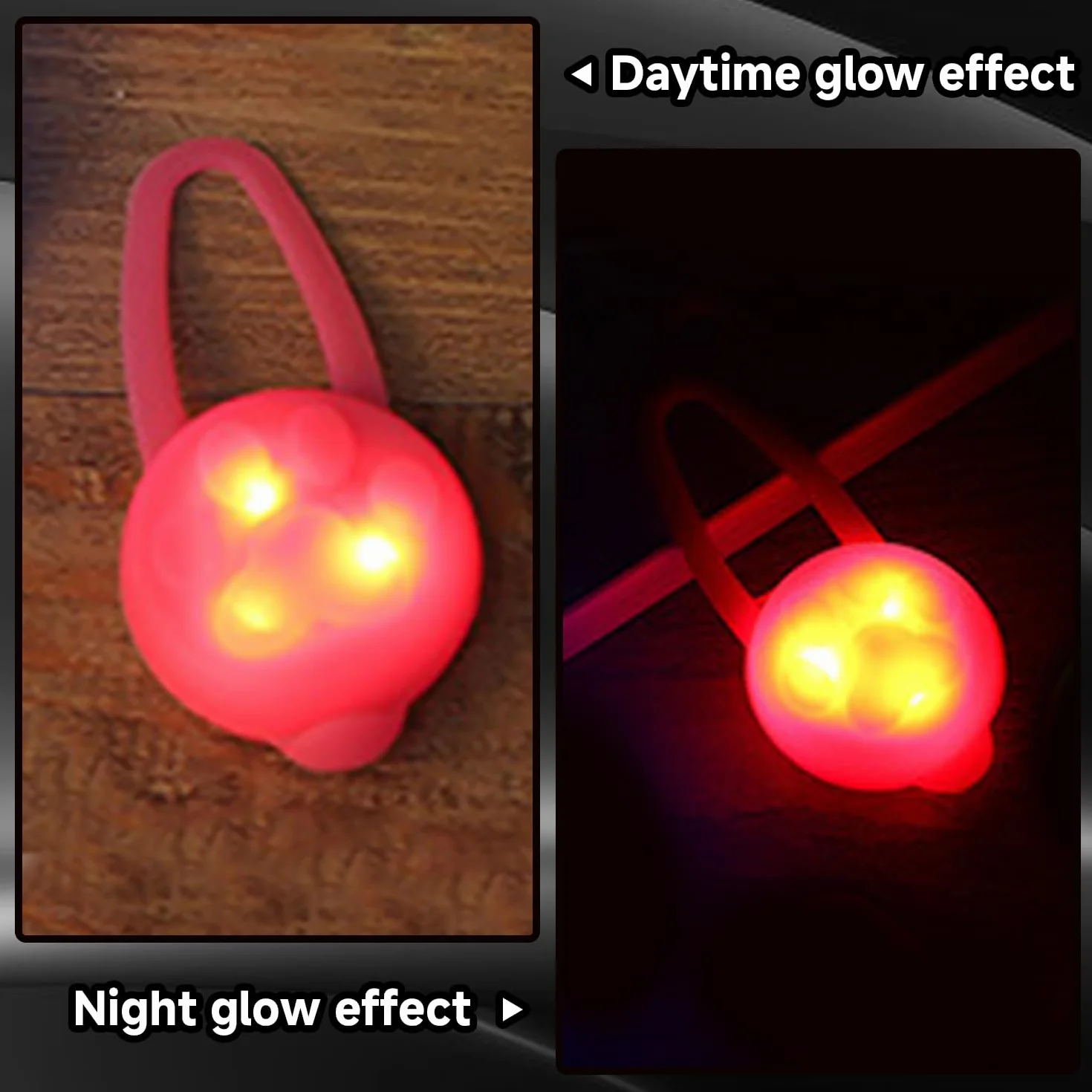4 szt. Wisiorek z lampką nocną, nadruk łap lampka nocna, silikonowa lampka do biegania dla psa, lampka nocna dla zwierząt domowych, obroża dla zwierząt domowych