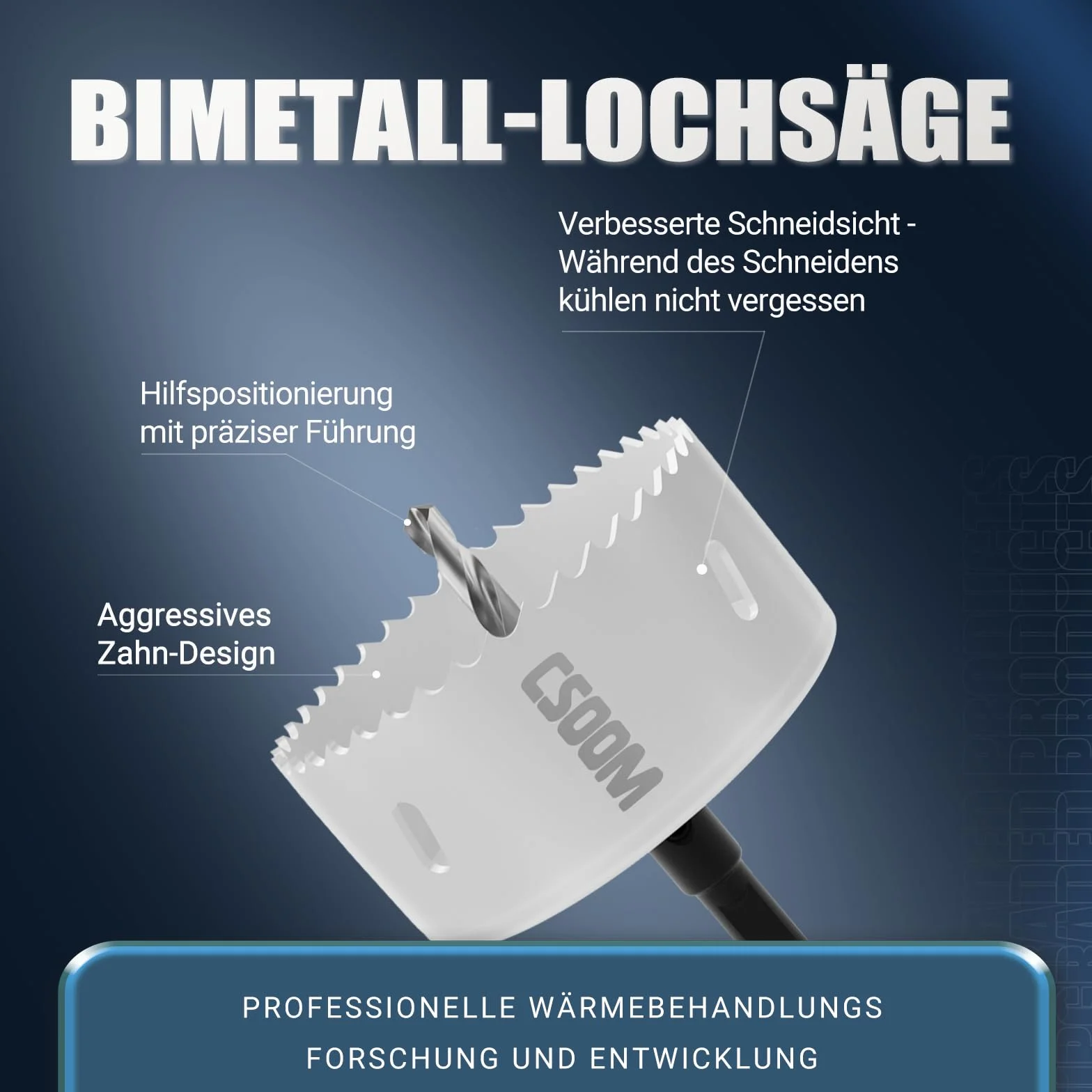 CSOOM 20mm M42 Bimetalowa otwornica do drewna, tworzywa, płyty g-k i blachy