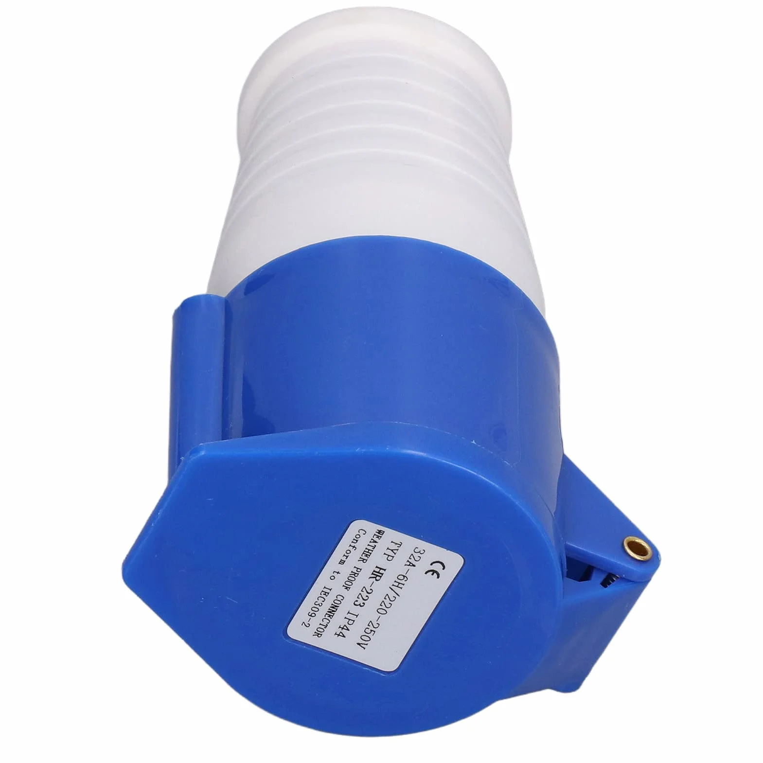 Gniazdo Przemysłowe CEE Typ 3 32A IP44 Złącze Zasilania 220-250V Kolor Niebieski HR-223 Industrialne Gniazdo CEE