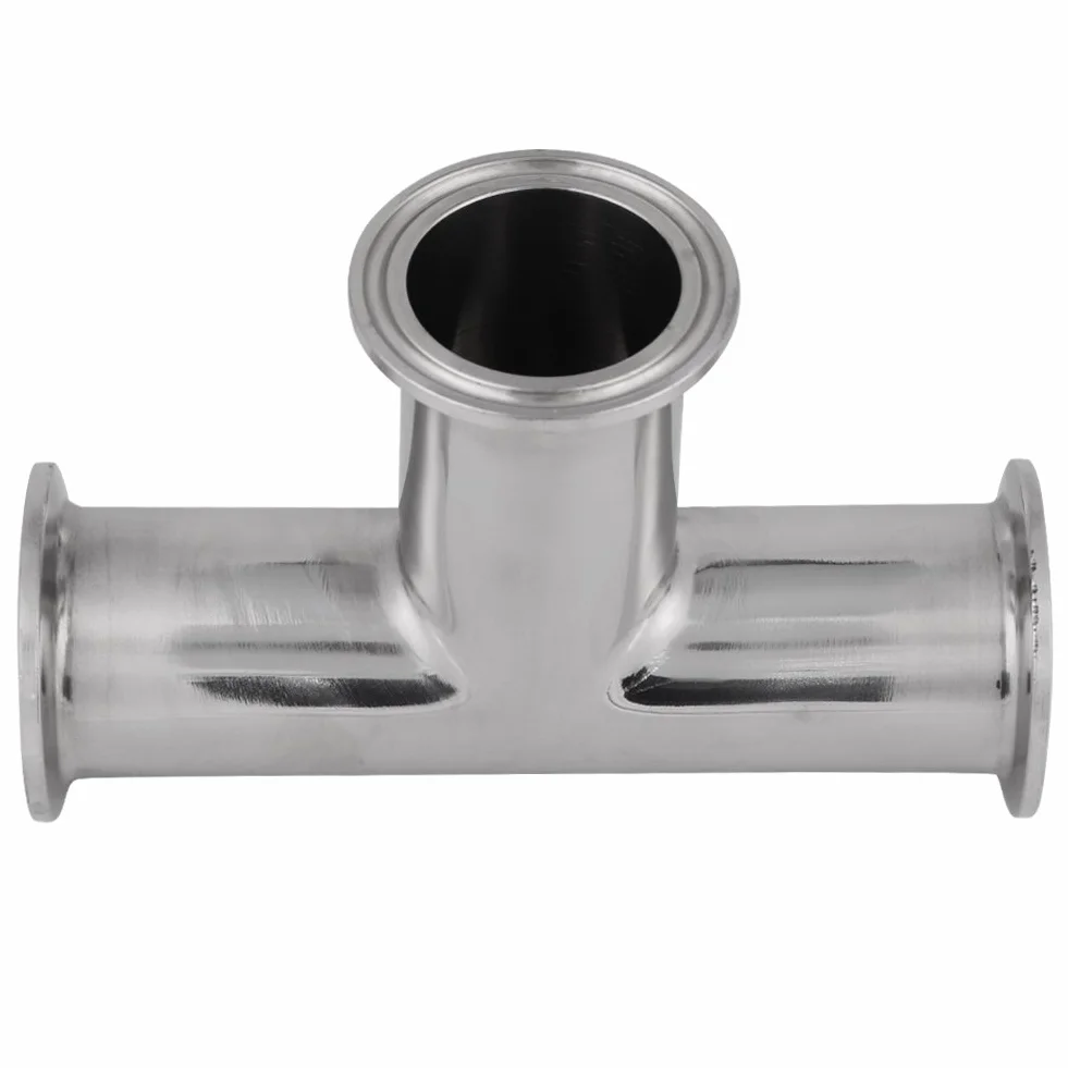 Trójnik zaciskowy 3-drożny ze stali nierdzewnej 38 × 1,5 mm Tri-Clamp