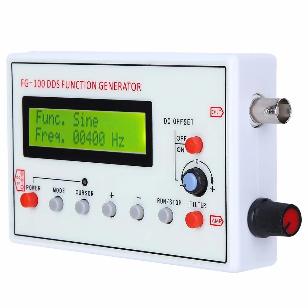 Generator Sygnału Funkcji DDS FG-100 1Hz-500kHz Miernik Częstotliwości