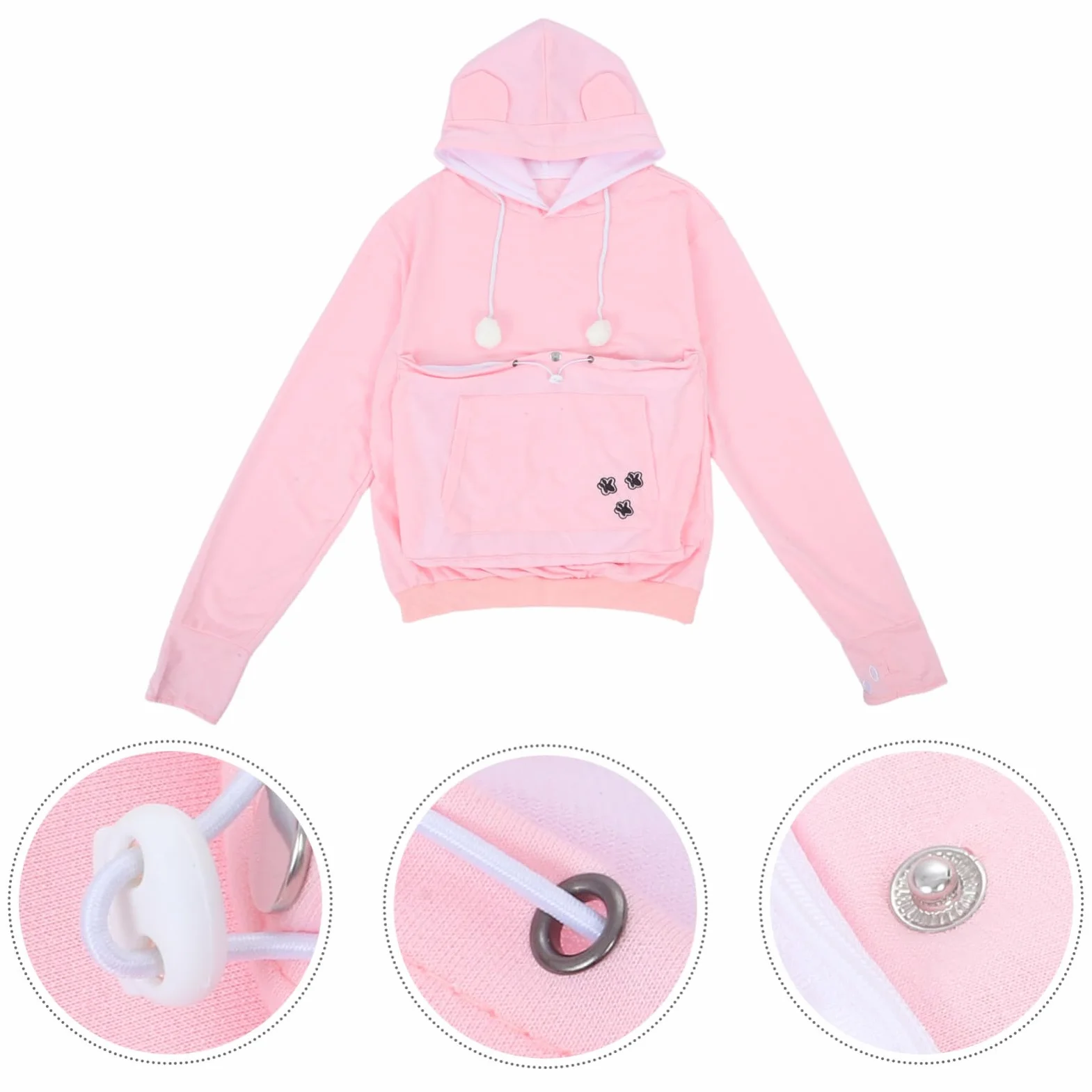 Toyvian Unisex Bluza z Kapturem z Kieszenią Zwierzaka Wytrzymały i Miękki Dog Carrier Sweater dla Małych Psów Kotów Królików Wygodna i Bezpieczna Do Noszenia Co Dzień