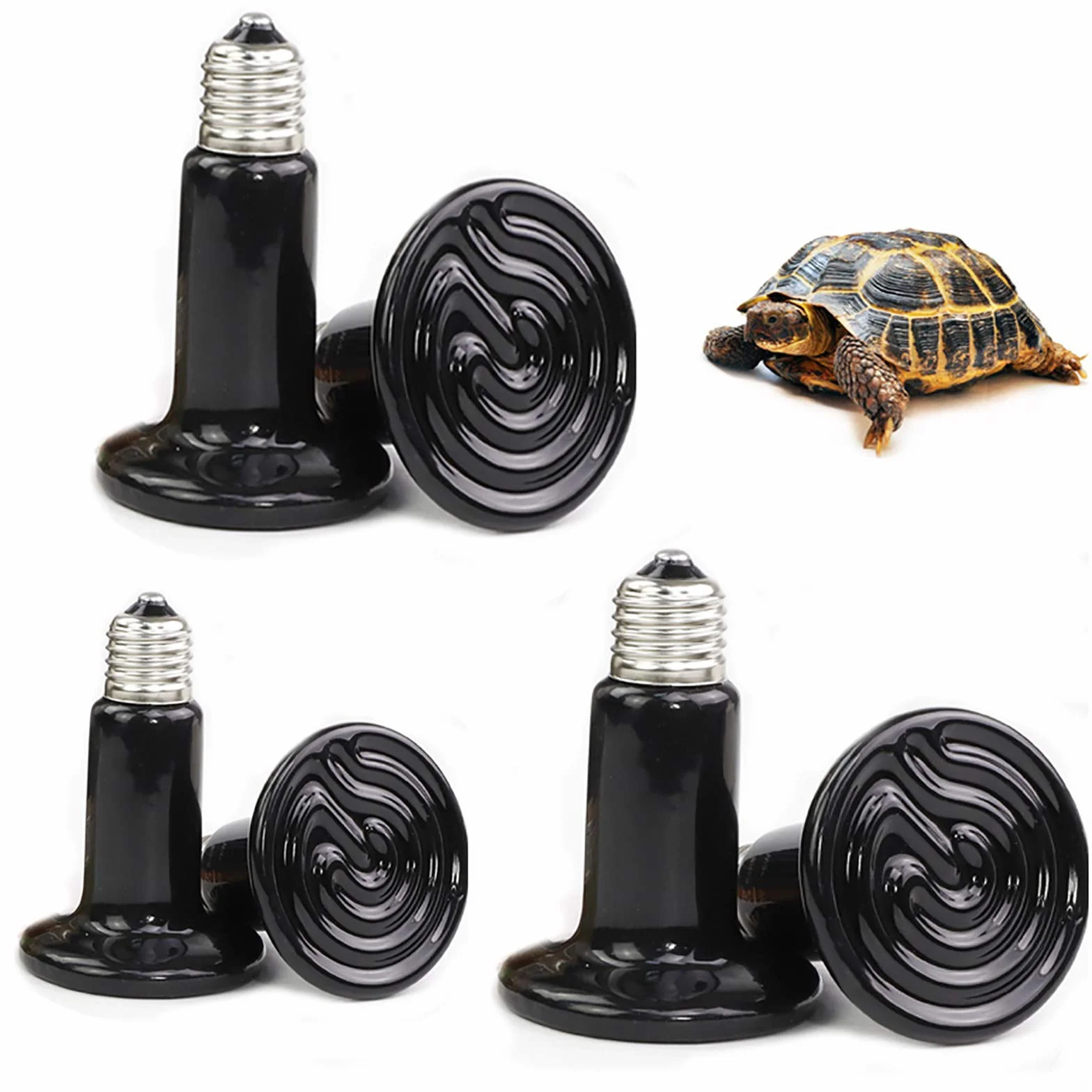 6 Żarówka grzewcza dla gadów, jaszczurki Terrarium Lampa ciepła Emiter ceramiczny Światło dzienne Basking Oświetlenie punktowe dla jaszczurek Żółw Wąż Kurczak Zwierzęta domowe,200W