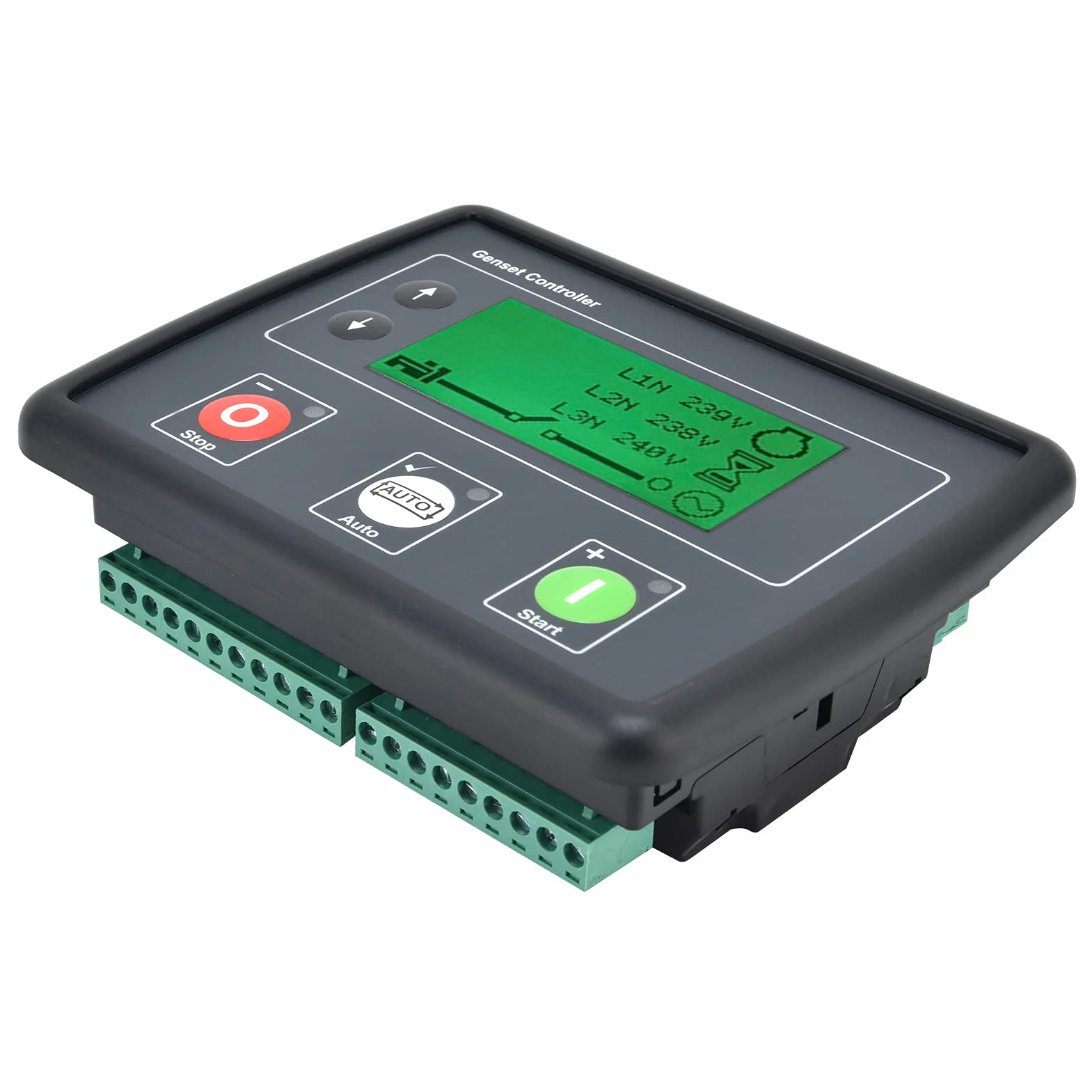 Akozon Kontroler Generatora DSE4520 z Wyświetlaczem LCD dla Diesla i Gensów Gazowych-wykrywanie Sieci 3-fazowej, Automatyczne Start i Monitorowanie Wielofunkcyjne