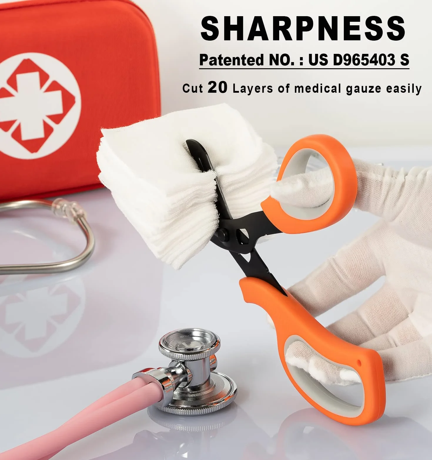 Medical Scissors Trauma Shears - 8 inch Surgical Grade EMT Scissors for Doctors Nurses