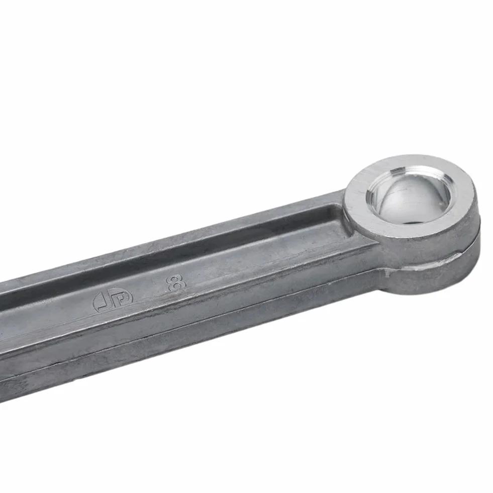Sprężarka powietrza ze stopu aluminium typu srebrnego korbowód korbowód sprężarki powietrza do sprężarki powietrza, niezbędny zamiennik (12 × 76 × 23 mm)